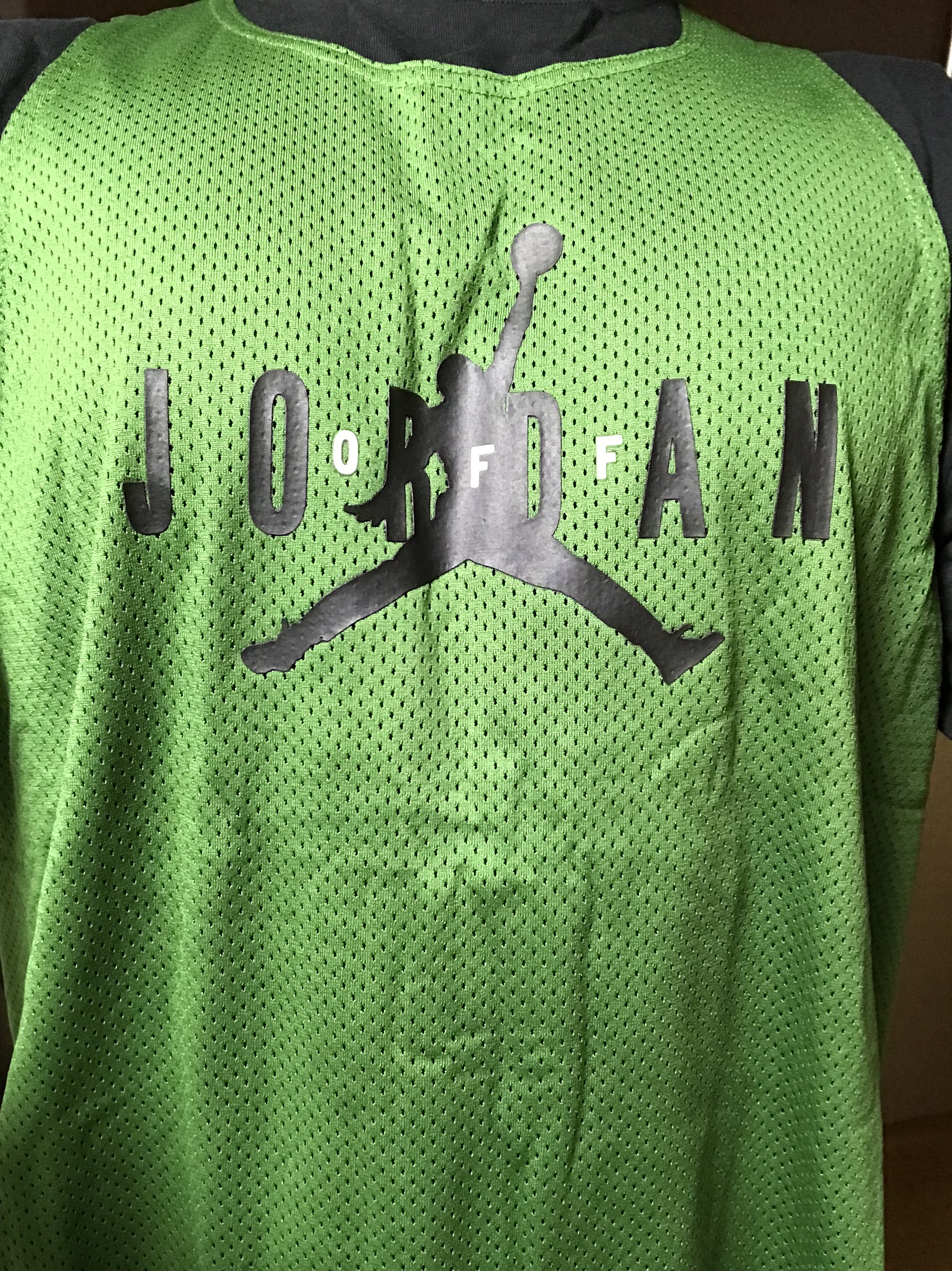 Jordan x Off-White S/S Top Forest Green Black - Asia 착용 스타일 - 1