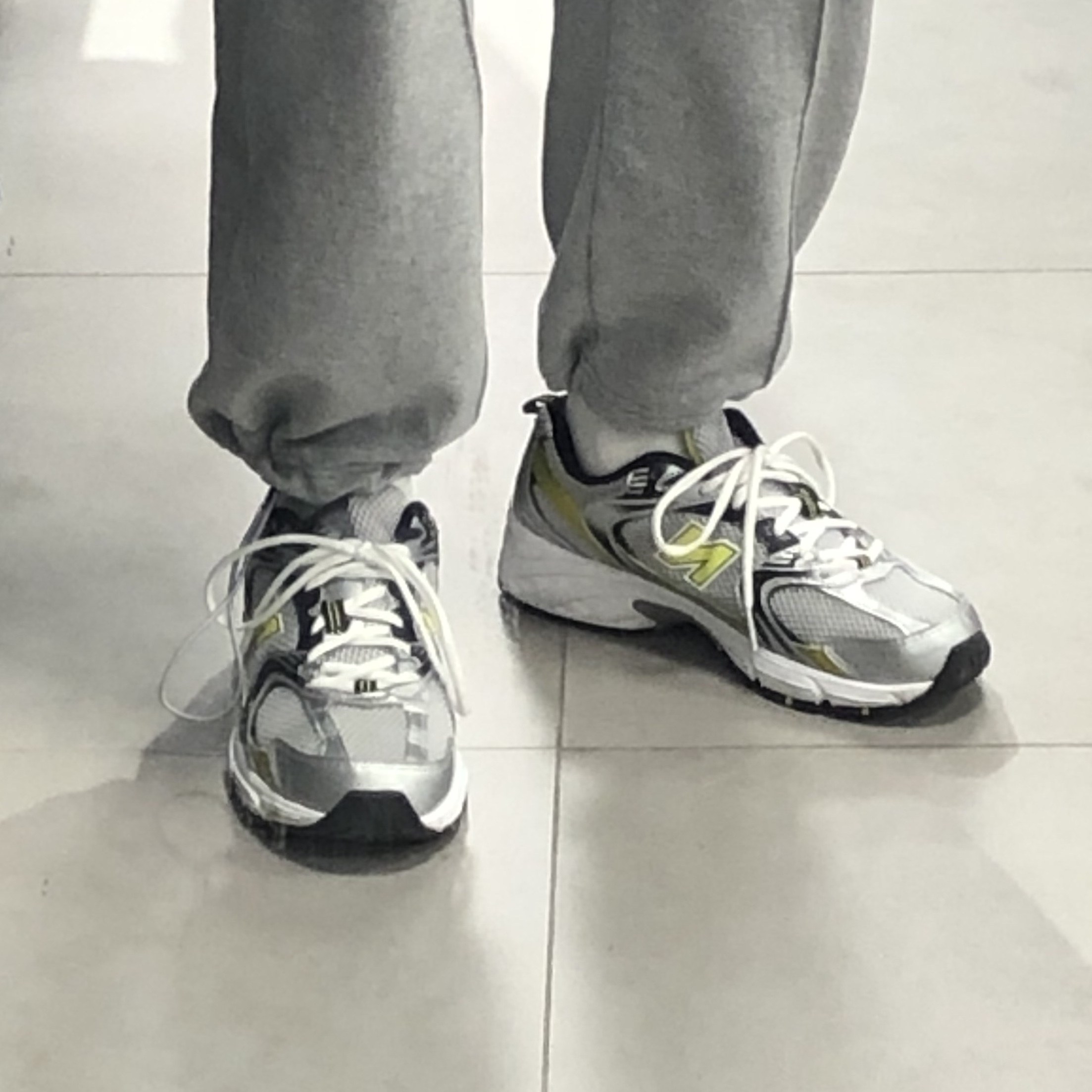 New Balance 530 Silver 착용 스타일 - 1
