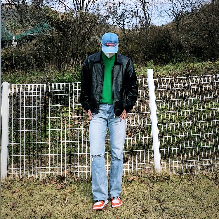 Supreme Washed Chino Twill Camp Cap Denim - 21FW 착용 스타일