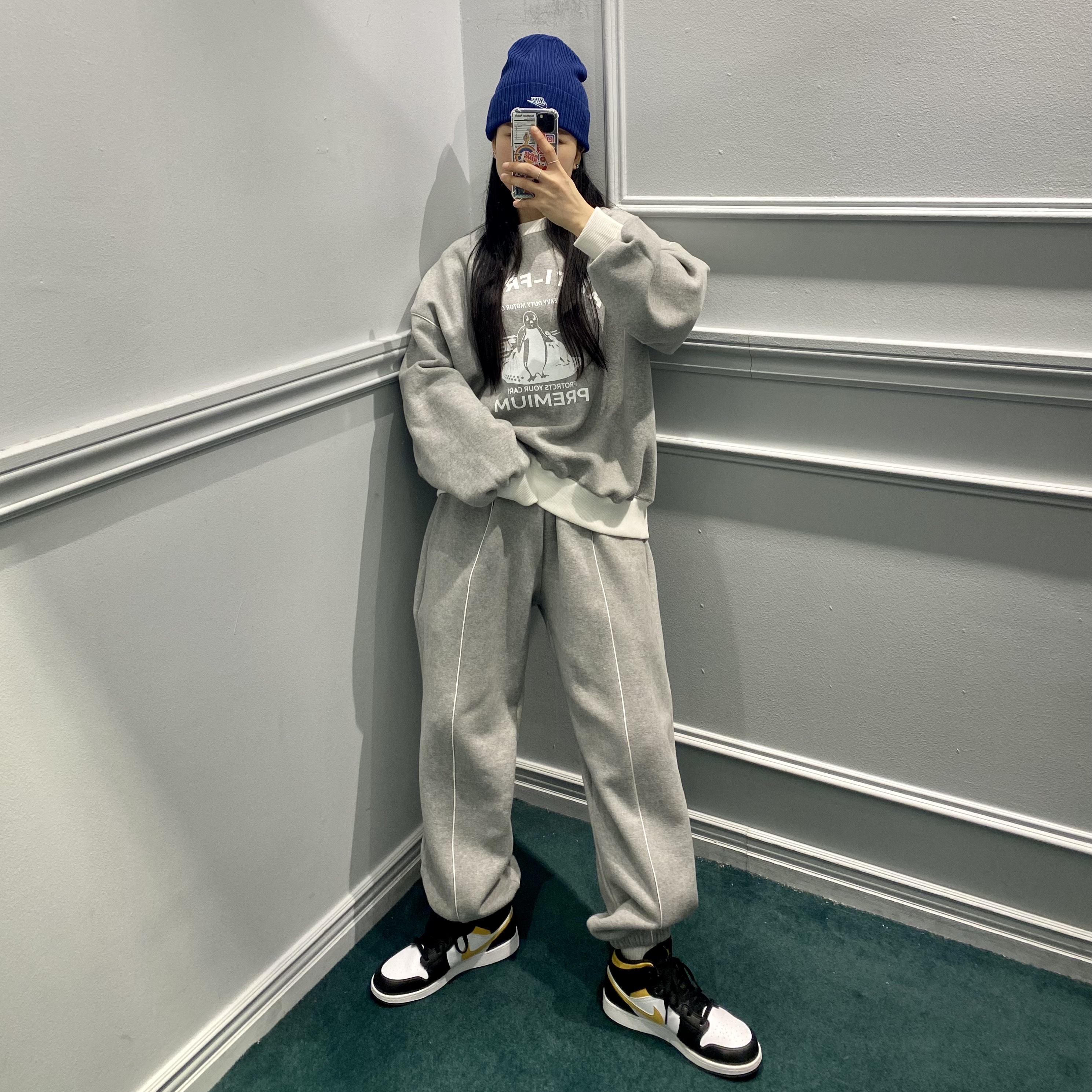 Jordan 1 Mid Pollen 착용 스타일