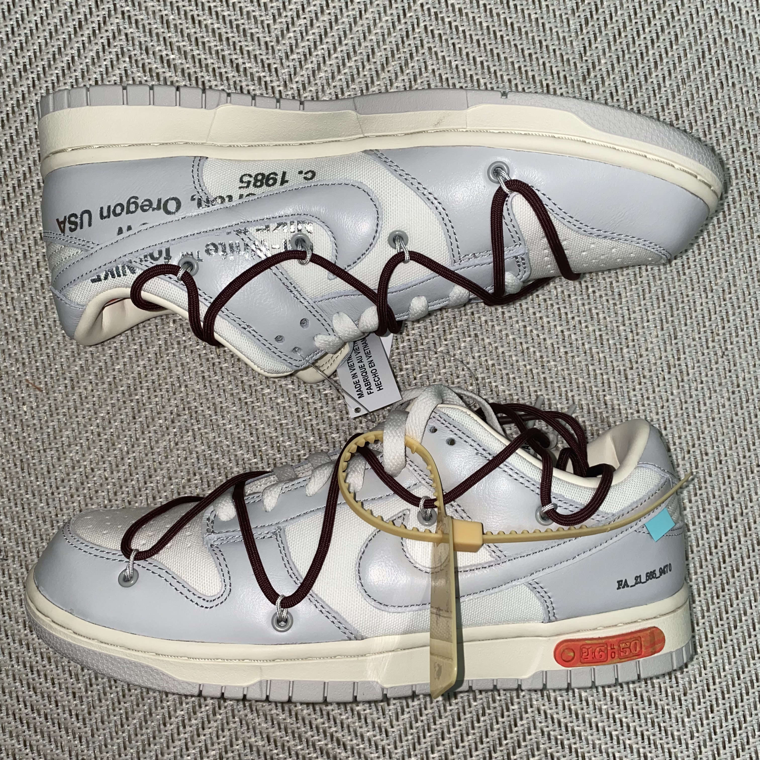 Nike x Off-White Dunk Low The 50 - Lot 46 착용 스타일 - 1