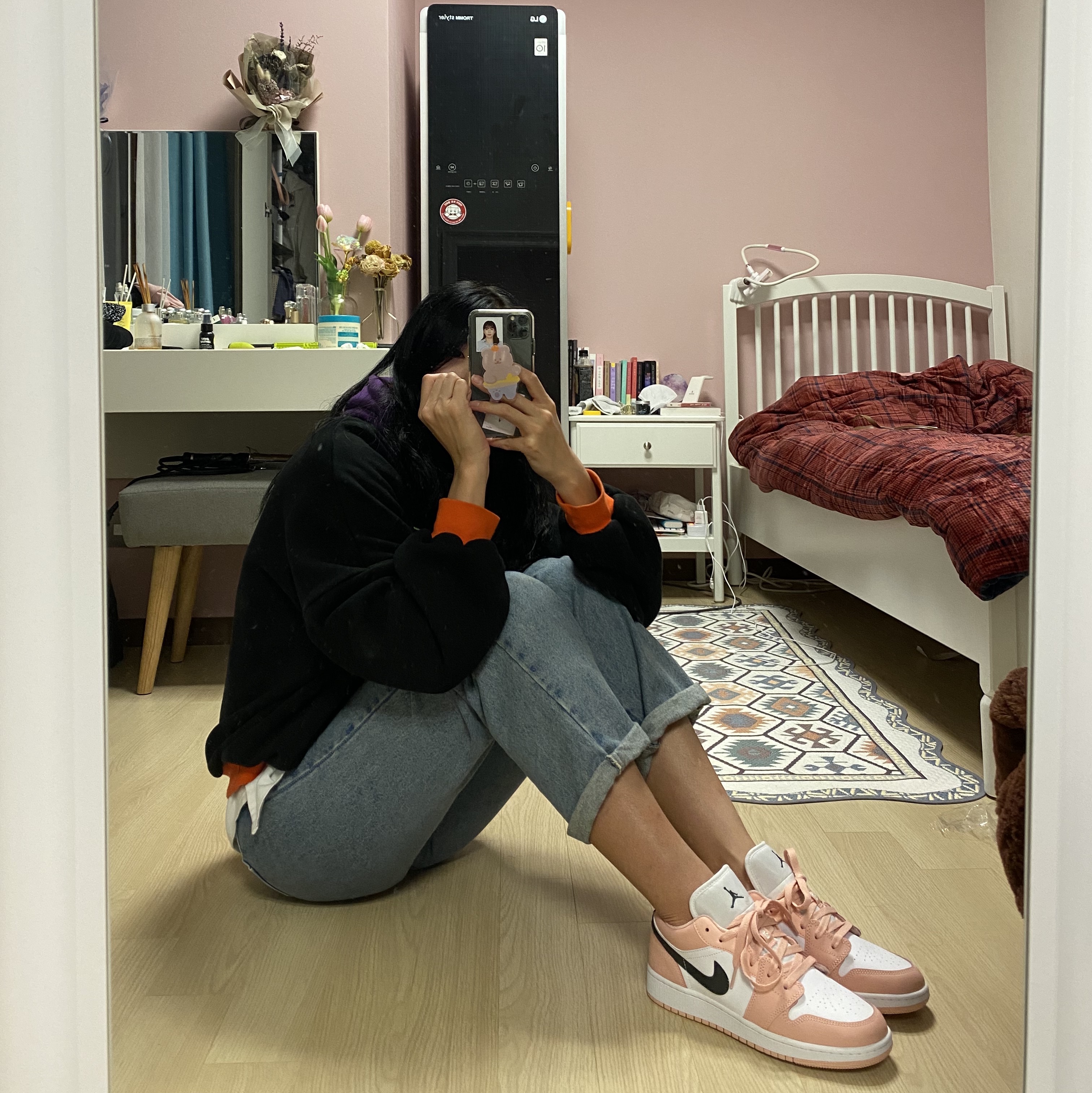 (GS) Jordan 1 Low Light Arctic Pink 착용 스타일 - 2