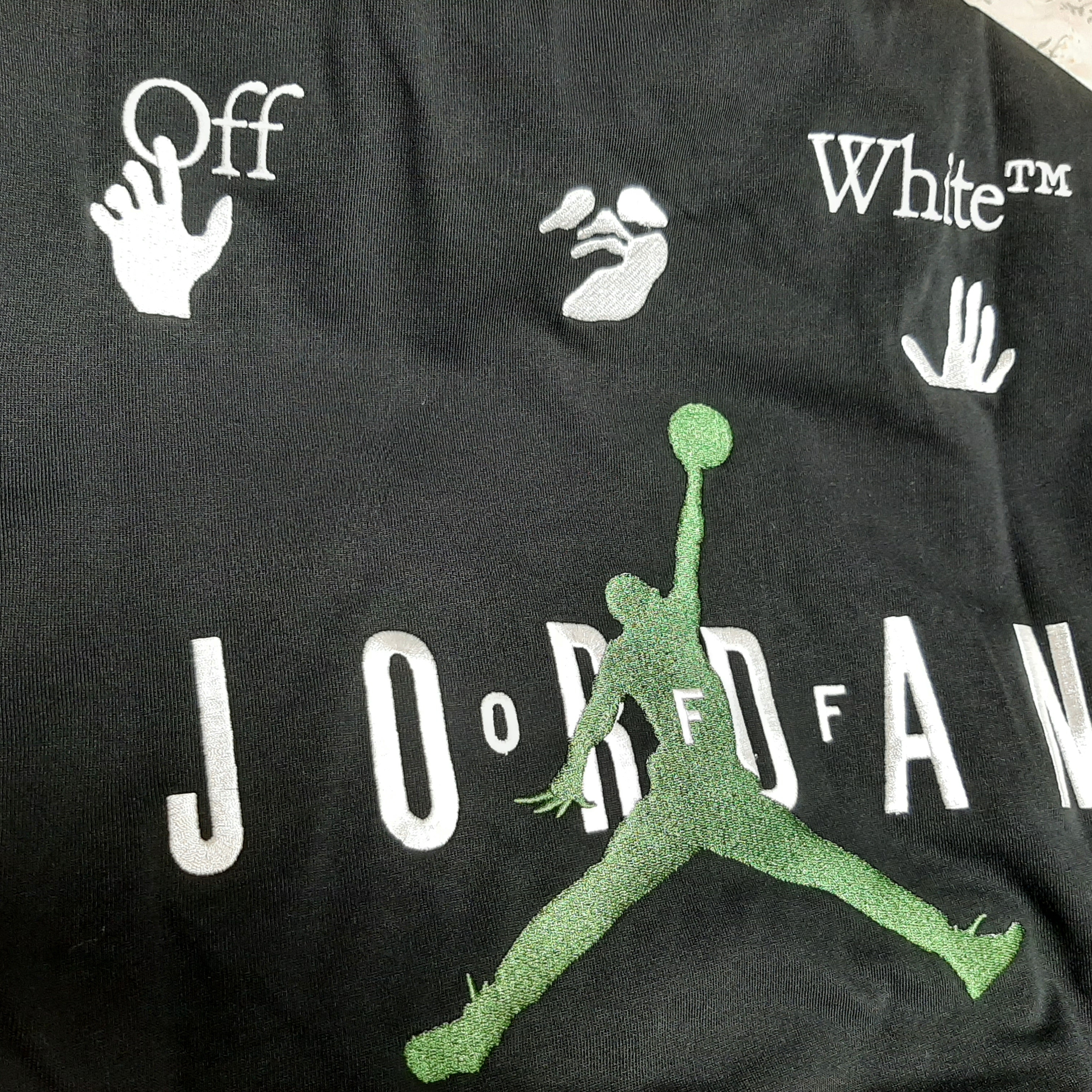 Jordan x Off-White S/S T-Shirt Black - Asia 착용 스타일 - 1