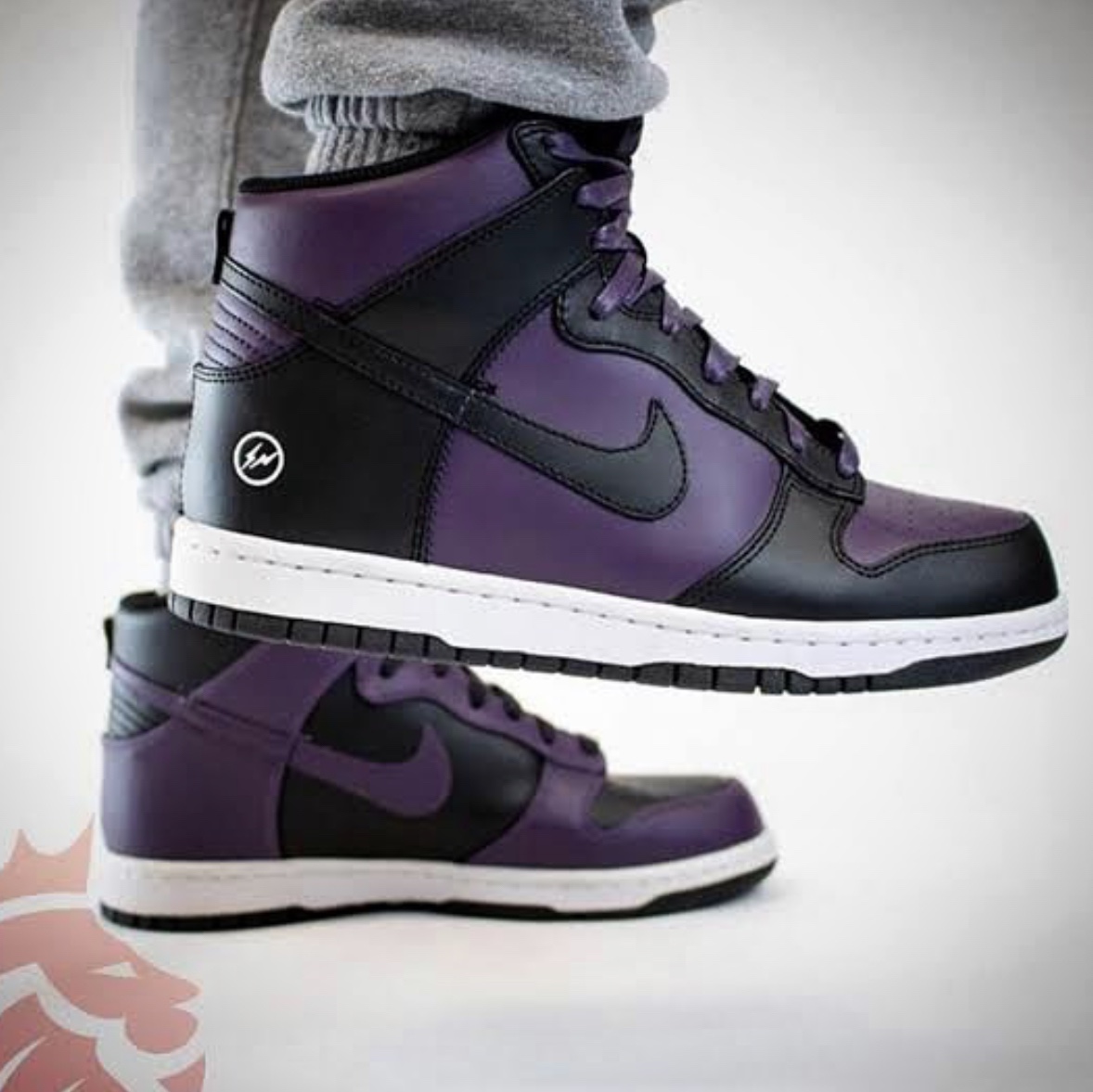 Nike x Fragment Dunk High Black 착용 스타일 - 3