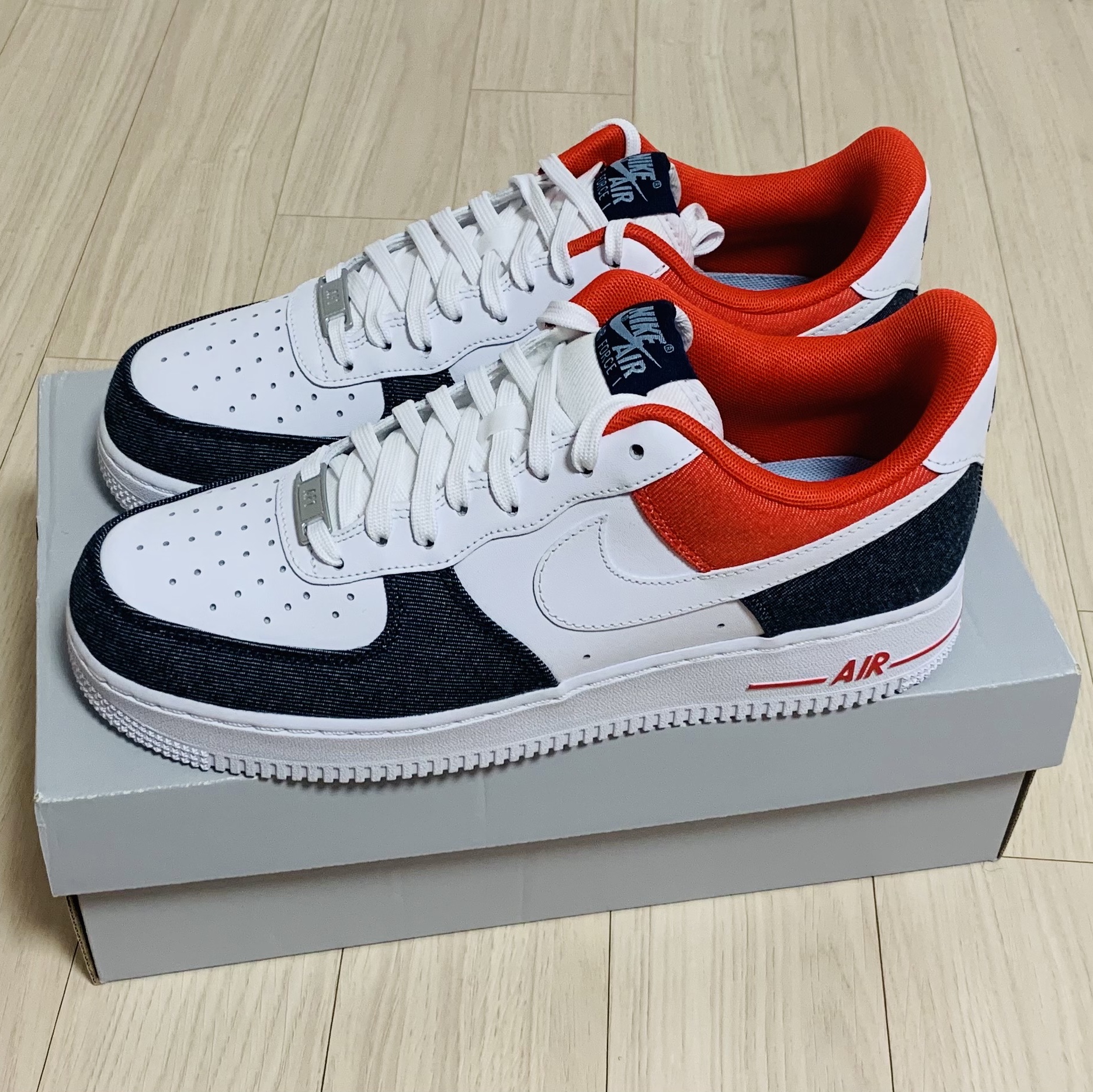 Nike Air Force 1 '07 LX White Midnight Navy 착용 스타일 - 1
