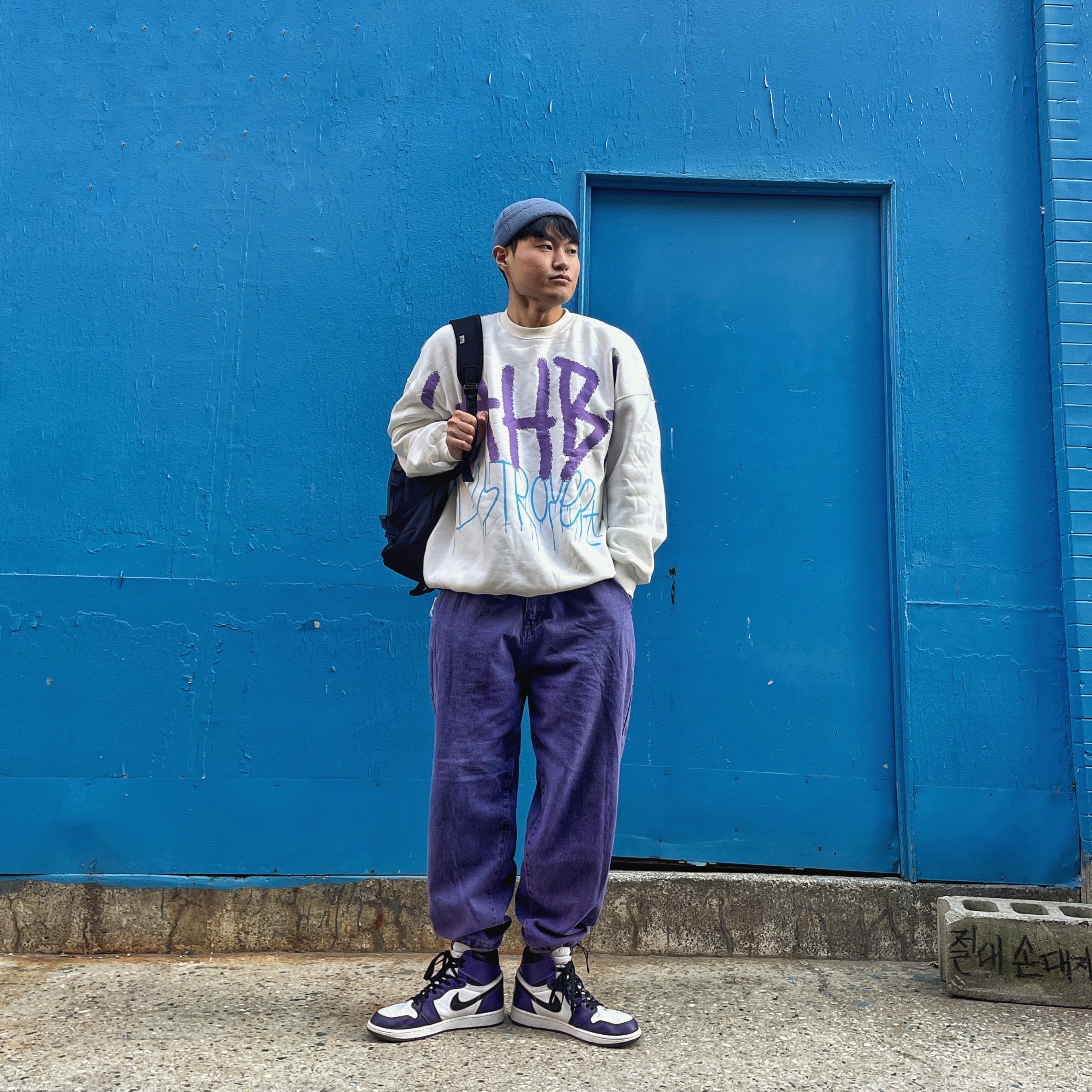 Jordan 1 Retro High OG Court Purple 2020 착용 스타일 - 1