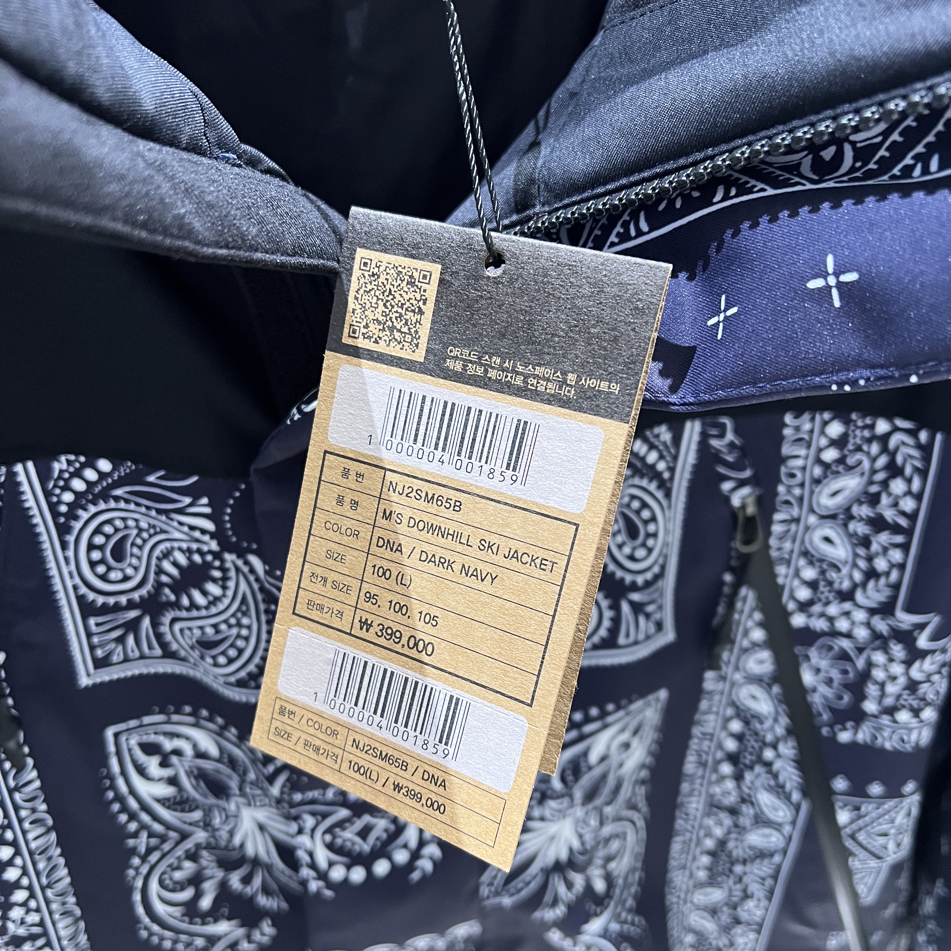 The North Face Downhill Ski Jacket Dark Navy 착용 스타일