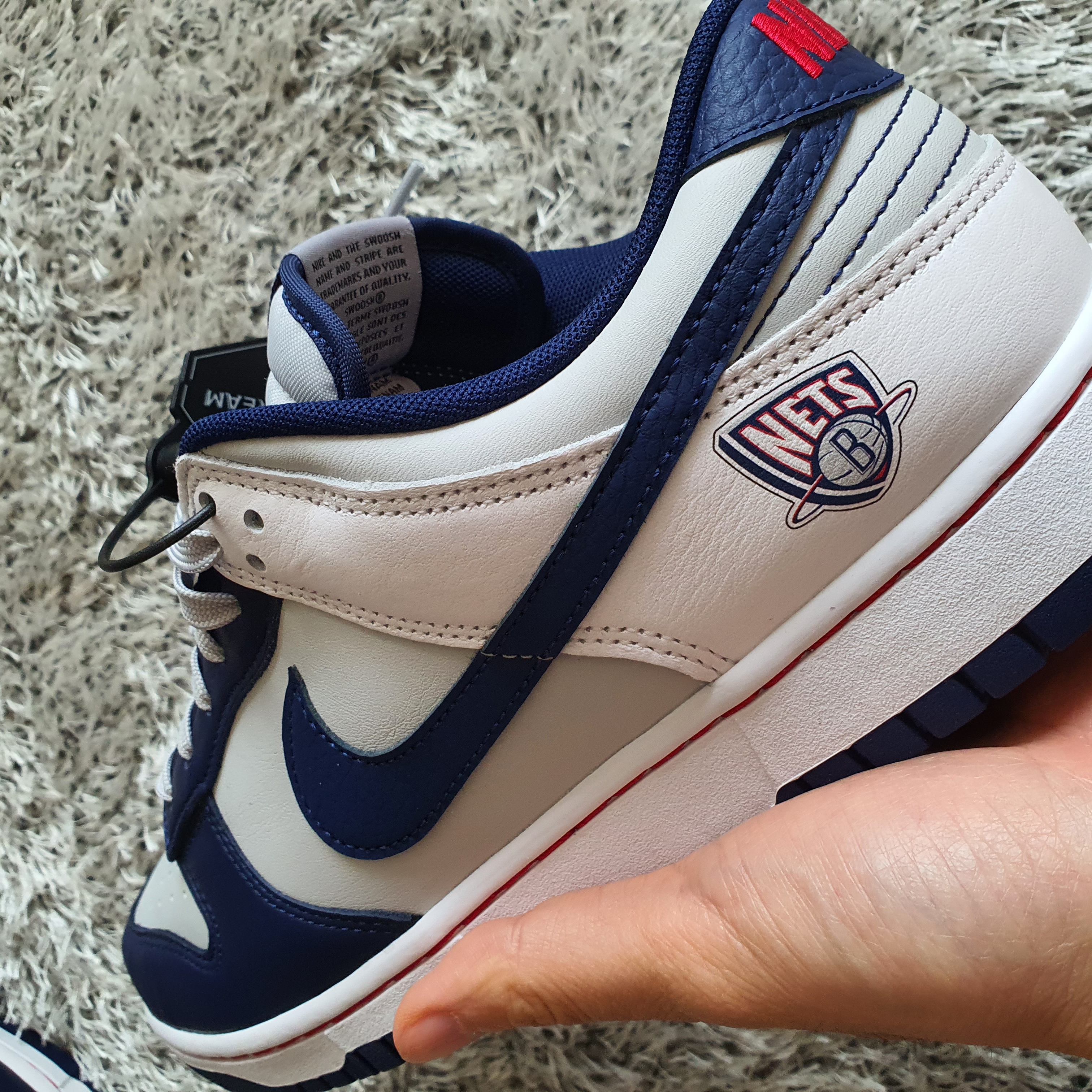 Nike x NBA Dunk Low Retro EMB Nets 착용 스타일 - 4