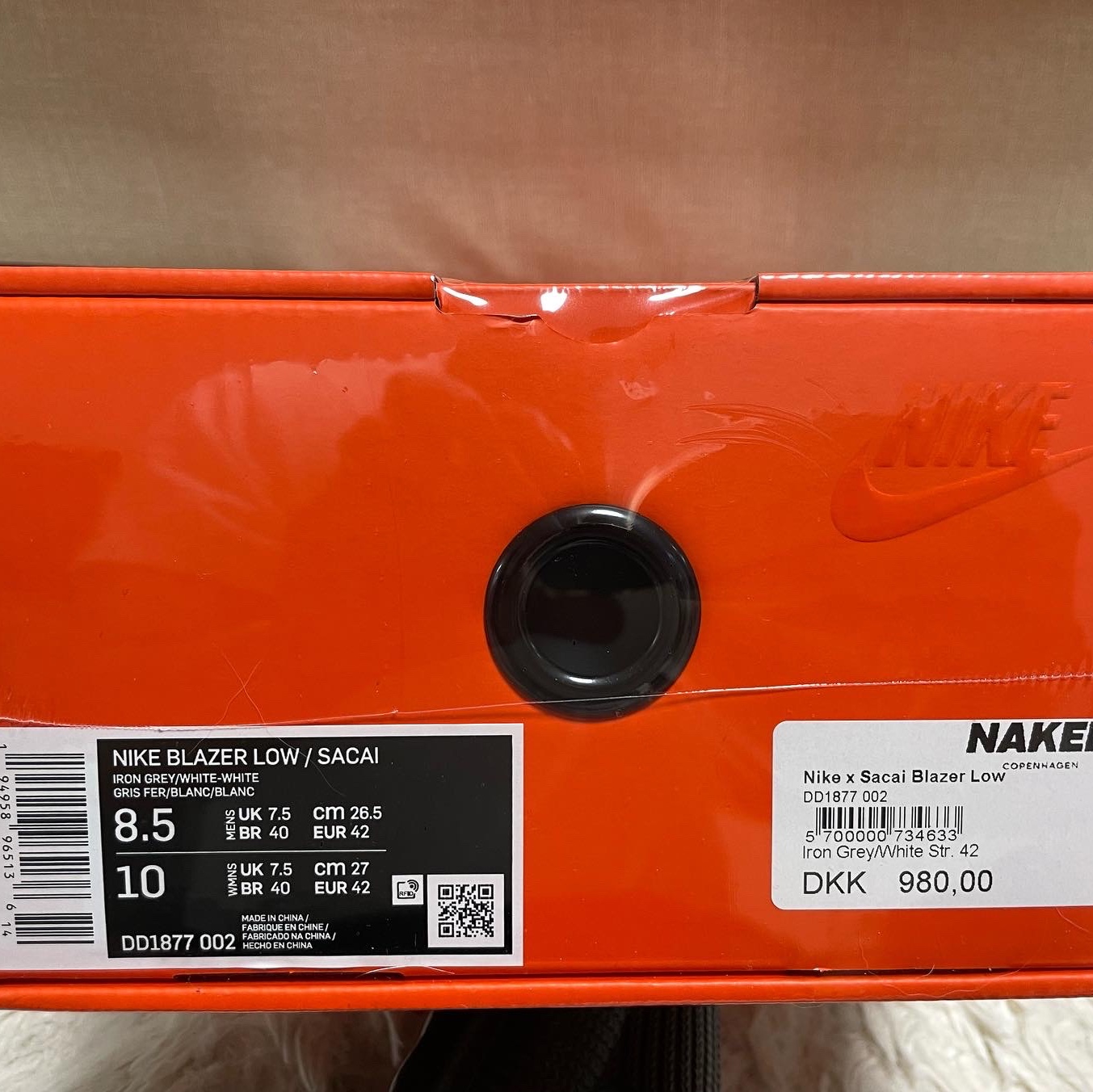 Nike x Sacai Blazer Low Iron Grey 착용 스타일 - 1