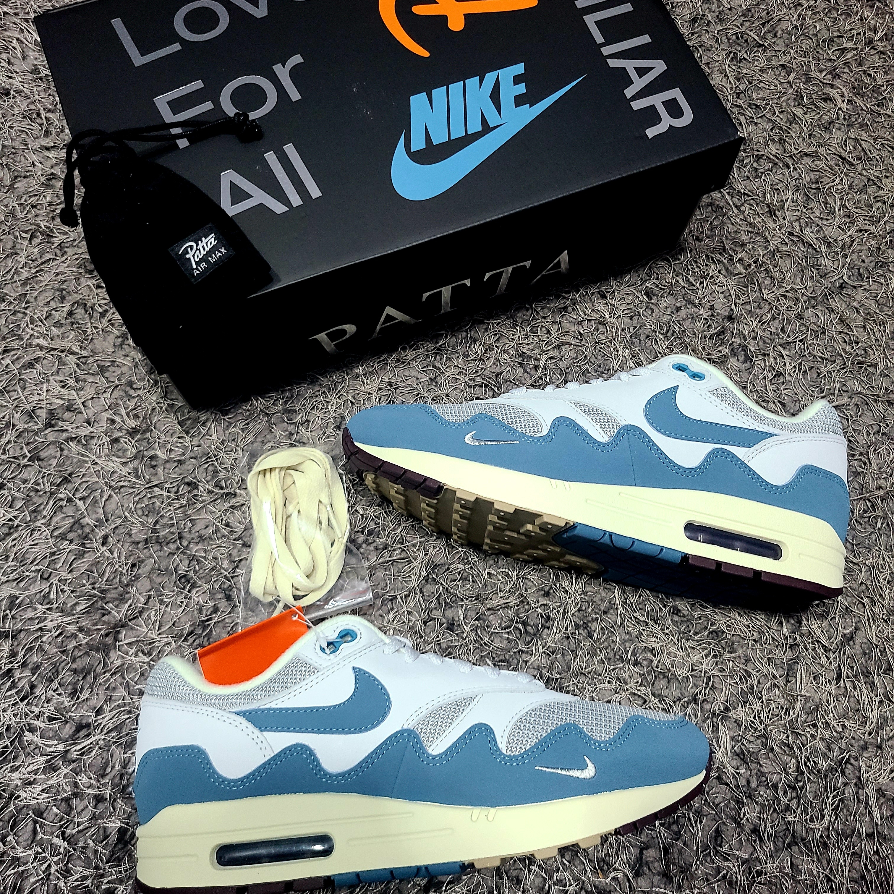 Nike x Patta Air Max 1 Noise Aqua 착용 스타일