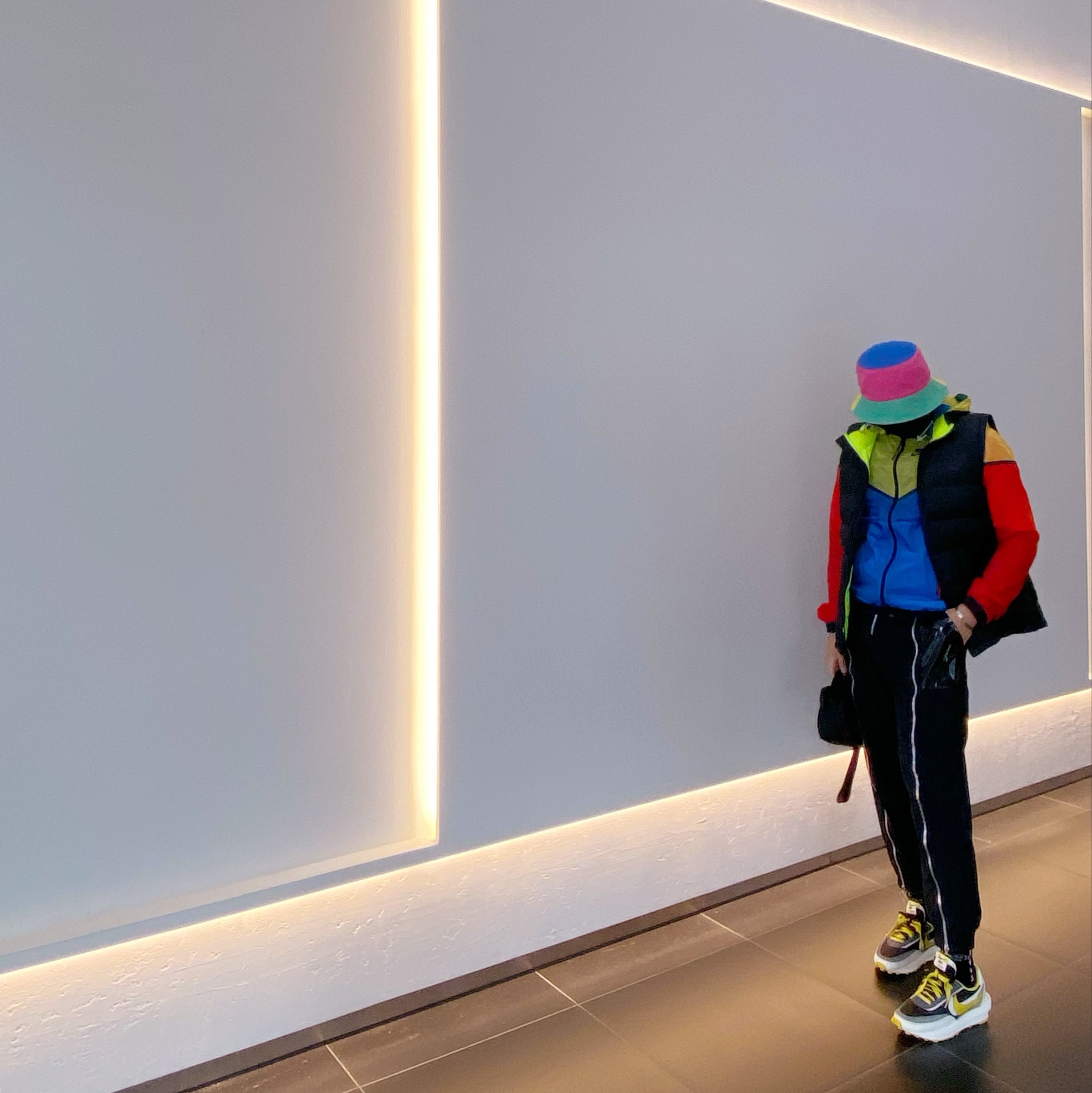 Nike x Sacai x Undercover LDWaffle Black Bright Citron 착용 스타일