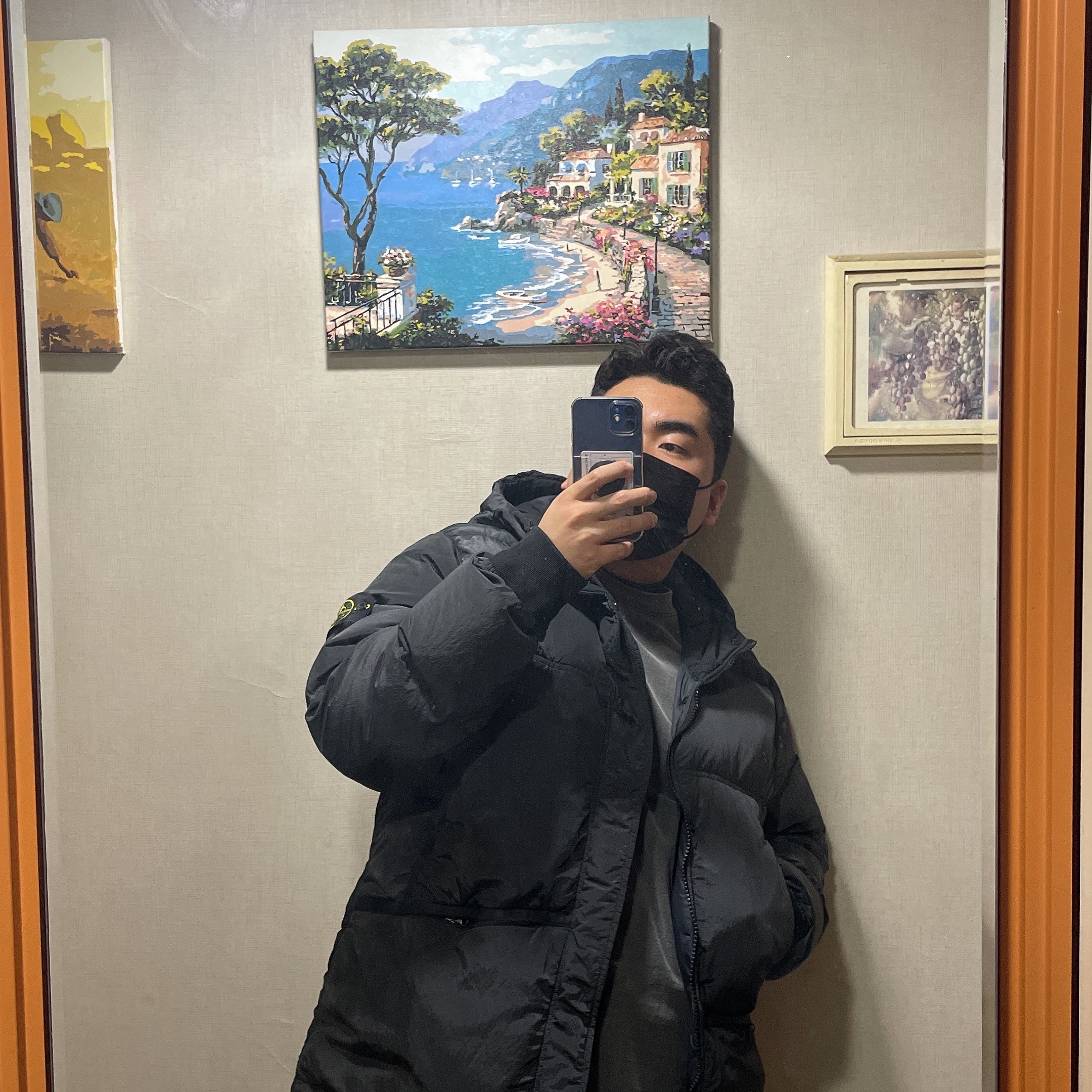 Stone Island 44508 Nylon Metal Down-TC Jacket Dark Grey - 21FW 착용 스타일 - 1