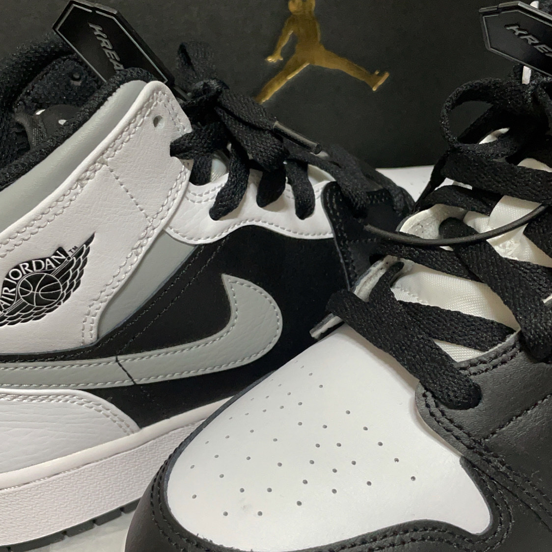(GS) Jordan 1 Mid White Shadow 착용 스타일