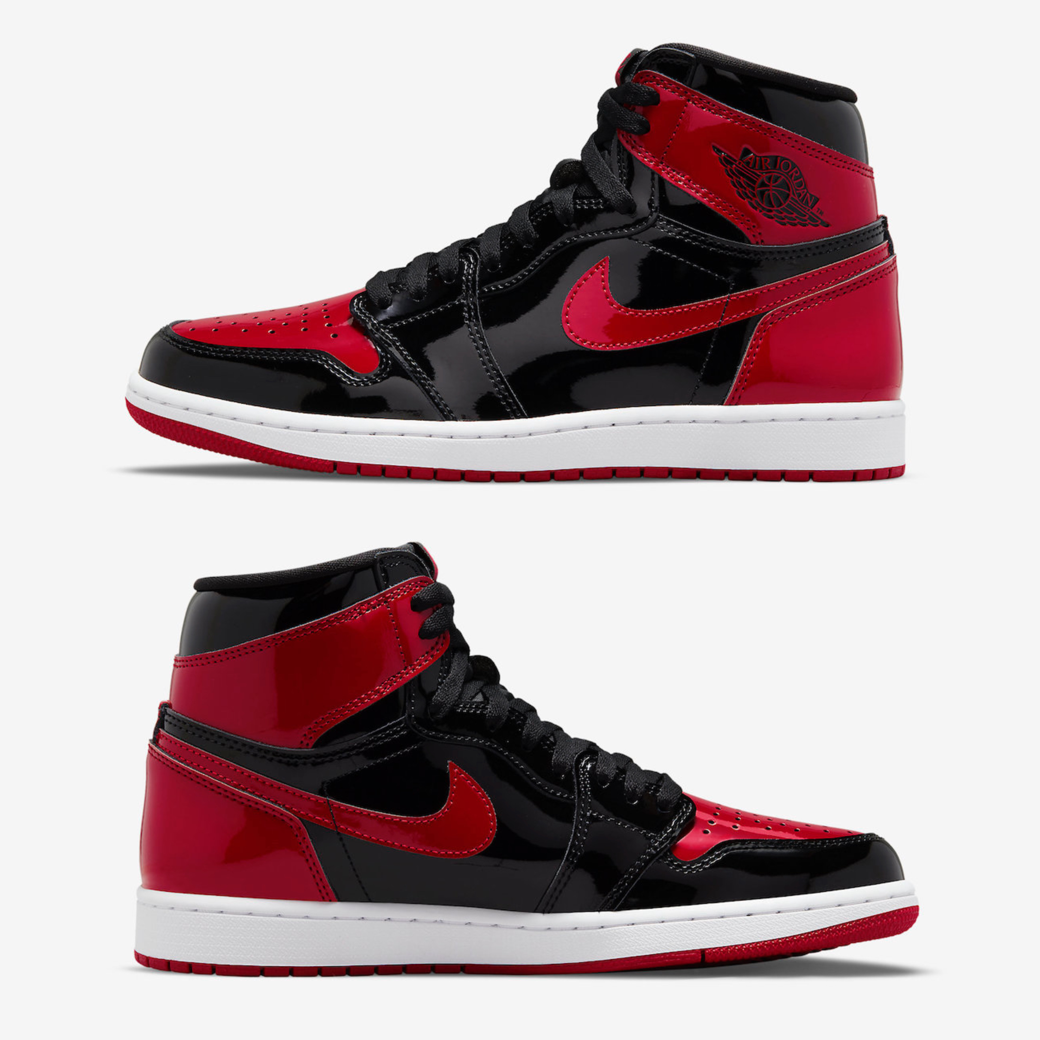 Jordan 1 Retro High OG Patent Bred, (GS) Jordan 1 Retro High OG Patent Bred 착용 스타일 - 3