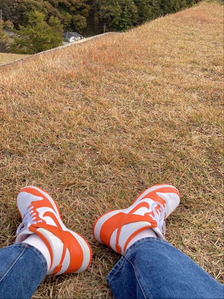 Nike Dunk High Retro Orange Blaze 착용 스타일