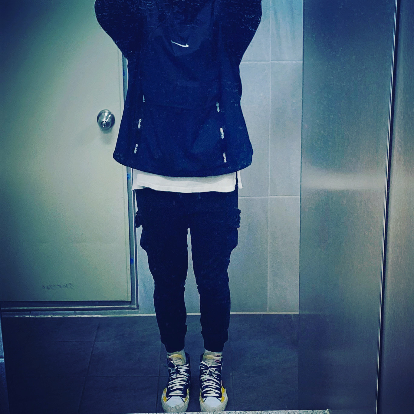 Nike x Sacai Blazer Mid Snow Beach 착용 스타일