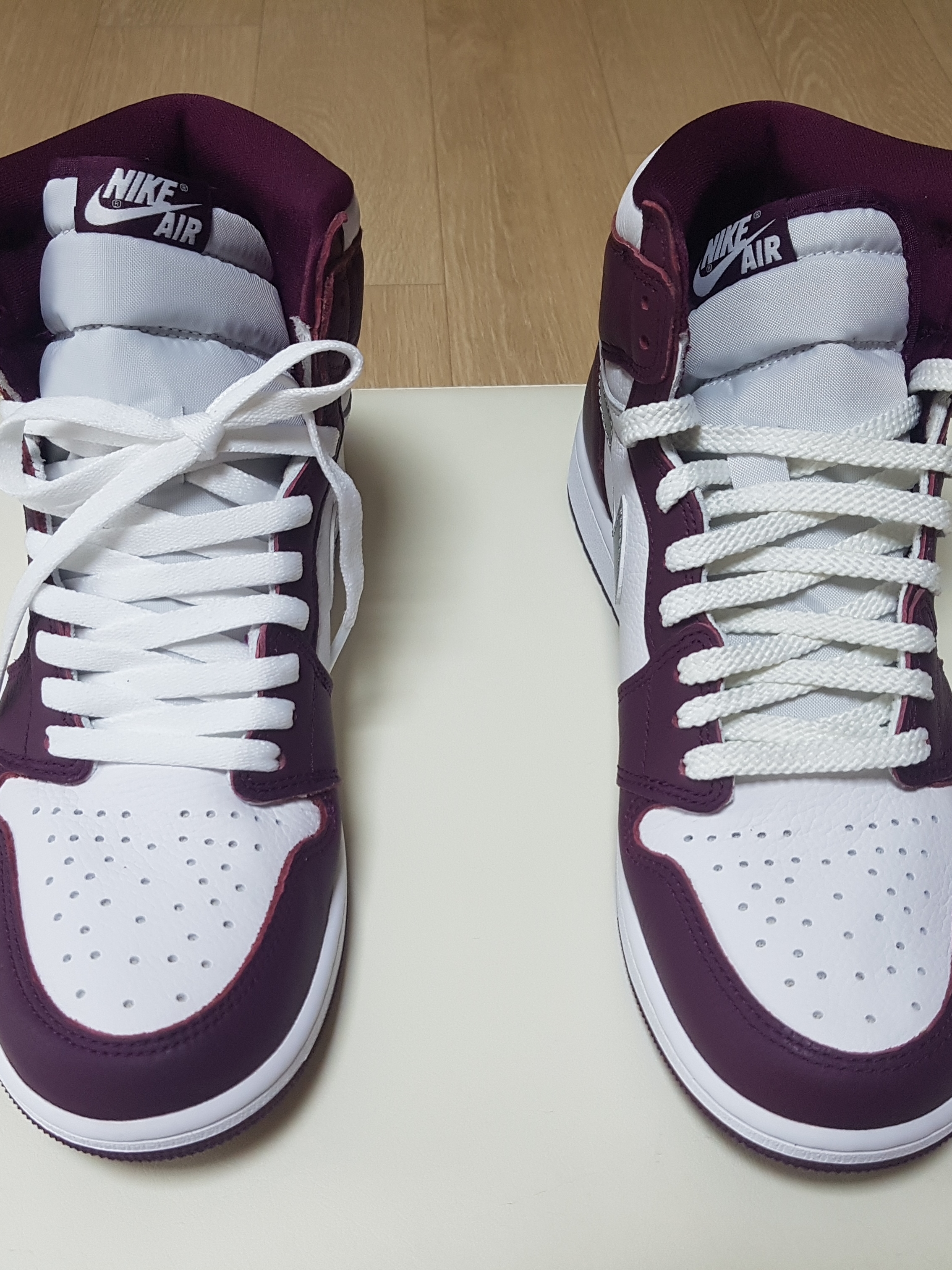 Jordan 1 Retro High OG Bordeaux, (GS) Jordan 1 Retro High OG Bordeaux 착용 스타일 - 2