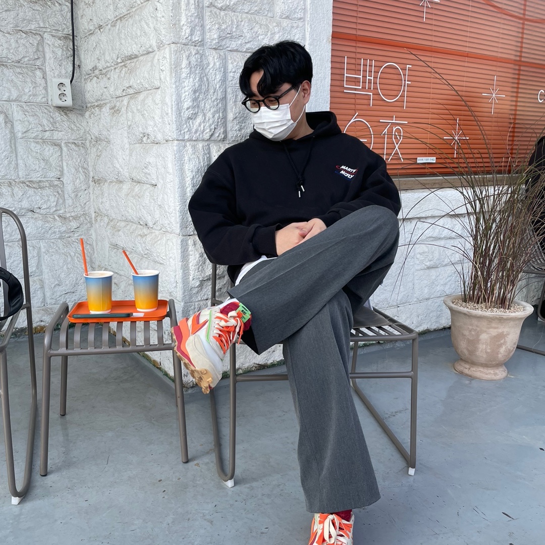 Nike x Sacai x Clot LDWaffle Orange Blaze 착용 스타일