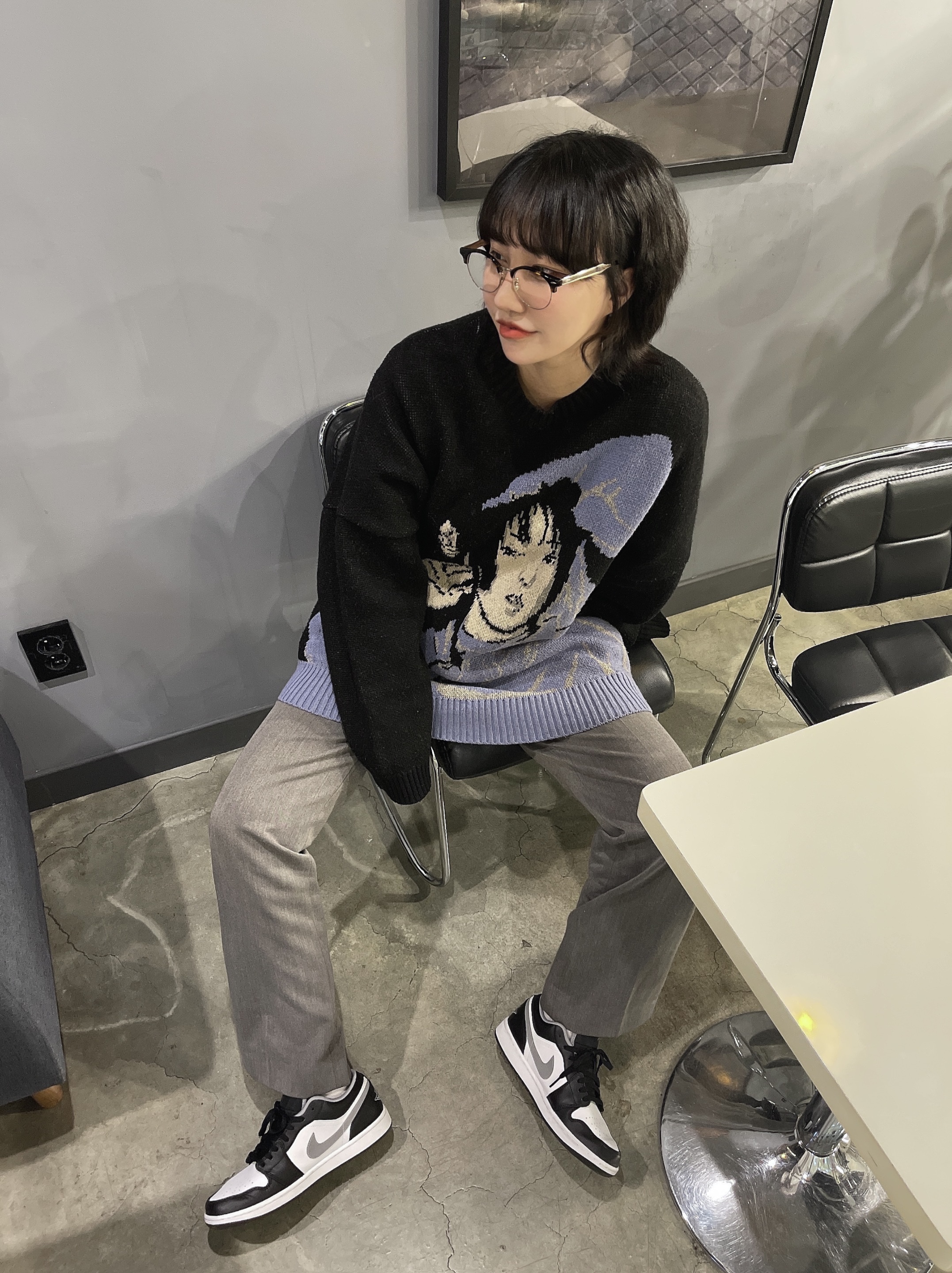 Jordan 1 Low Black Particle Grey, Nike x Off-White Dunk Low The 50 - Lot 18 착용 스타일 - 1