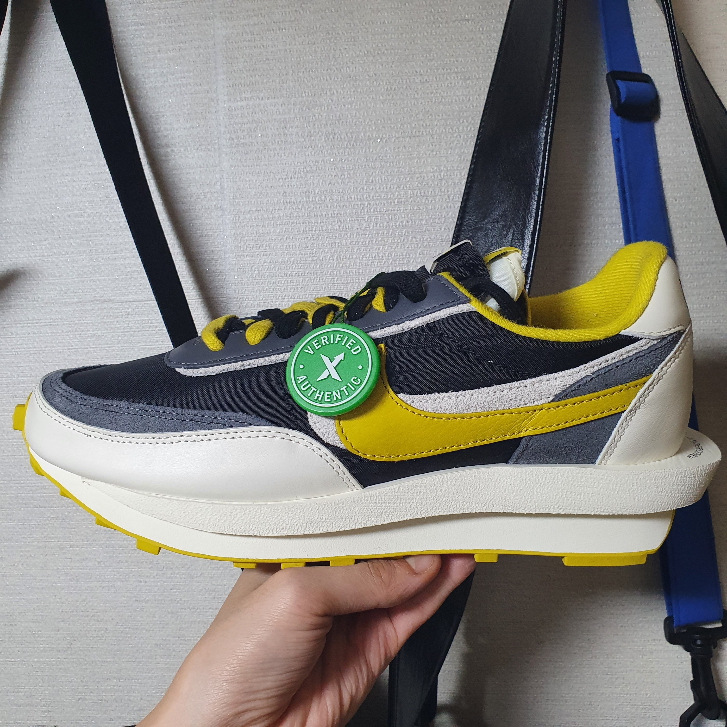 Nike x Sacai x Undercover LDWaffle Black Bright Citron 착용 스타일 - 1