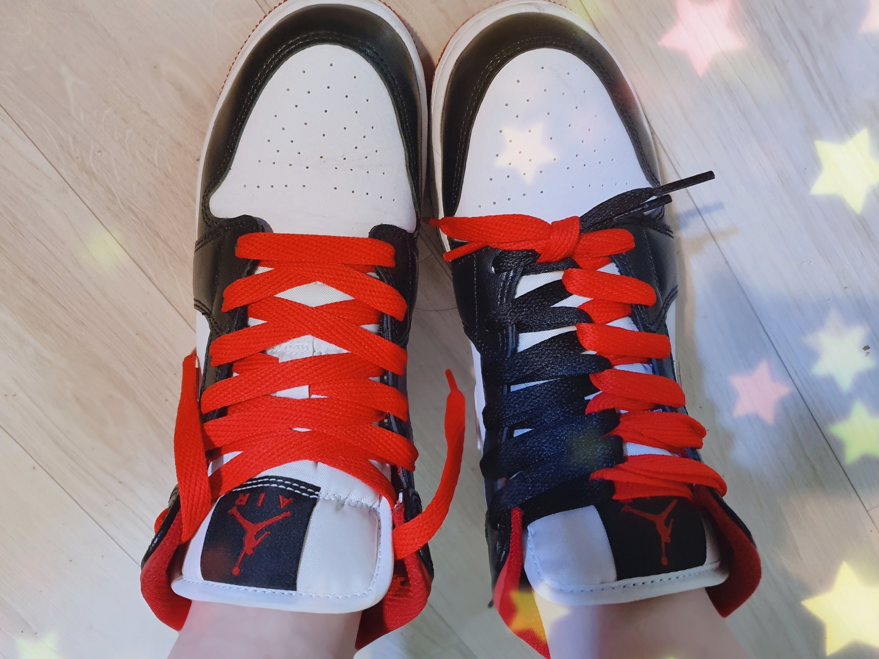 Jordan 1 Mid Gym Red Black White 착용 스타일