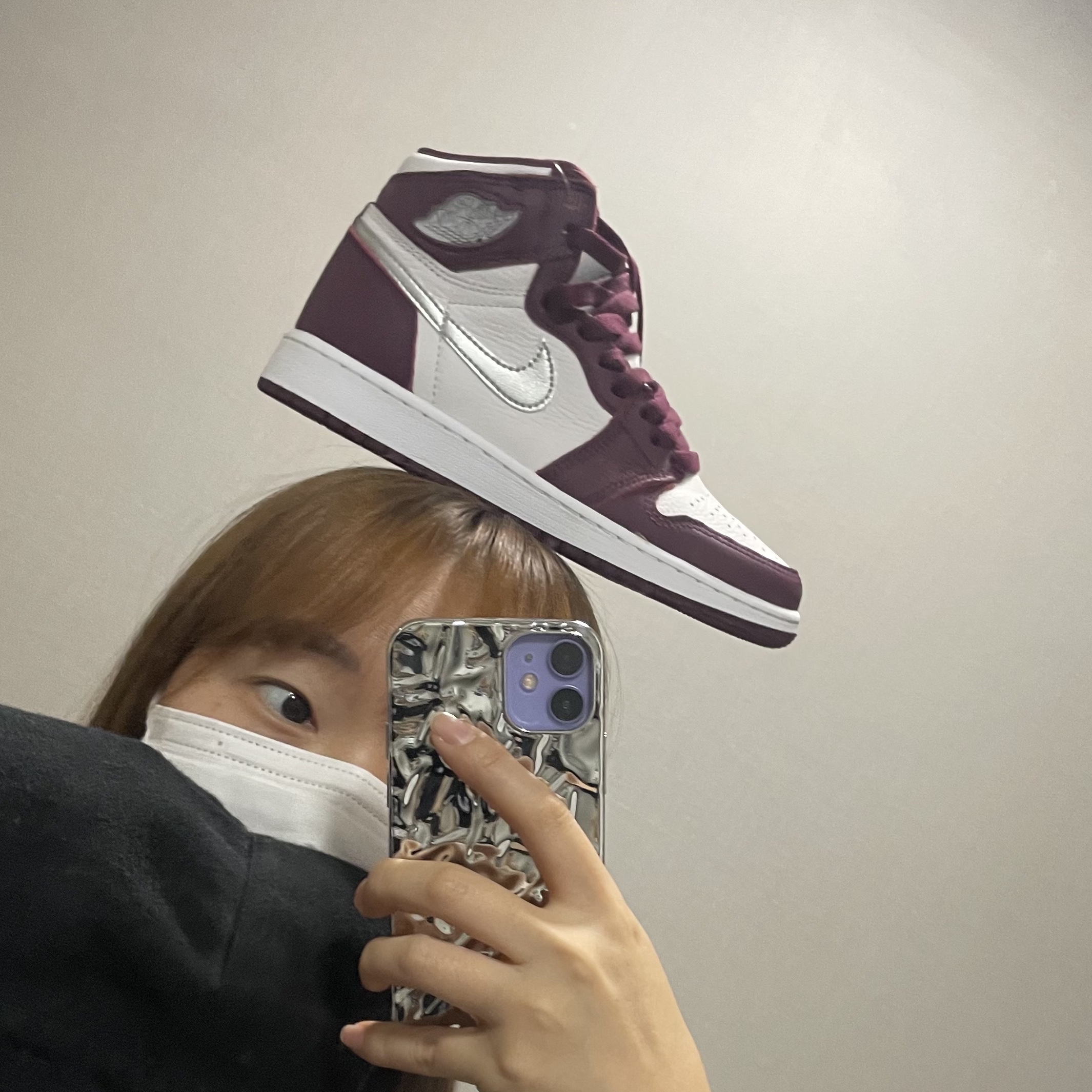(GS) Jordan 1 Retro High OG Bordeaux 착용 스타일