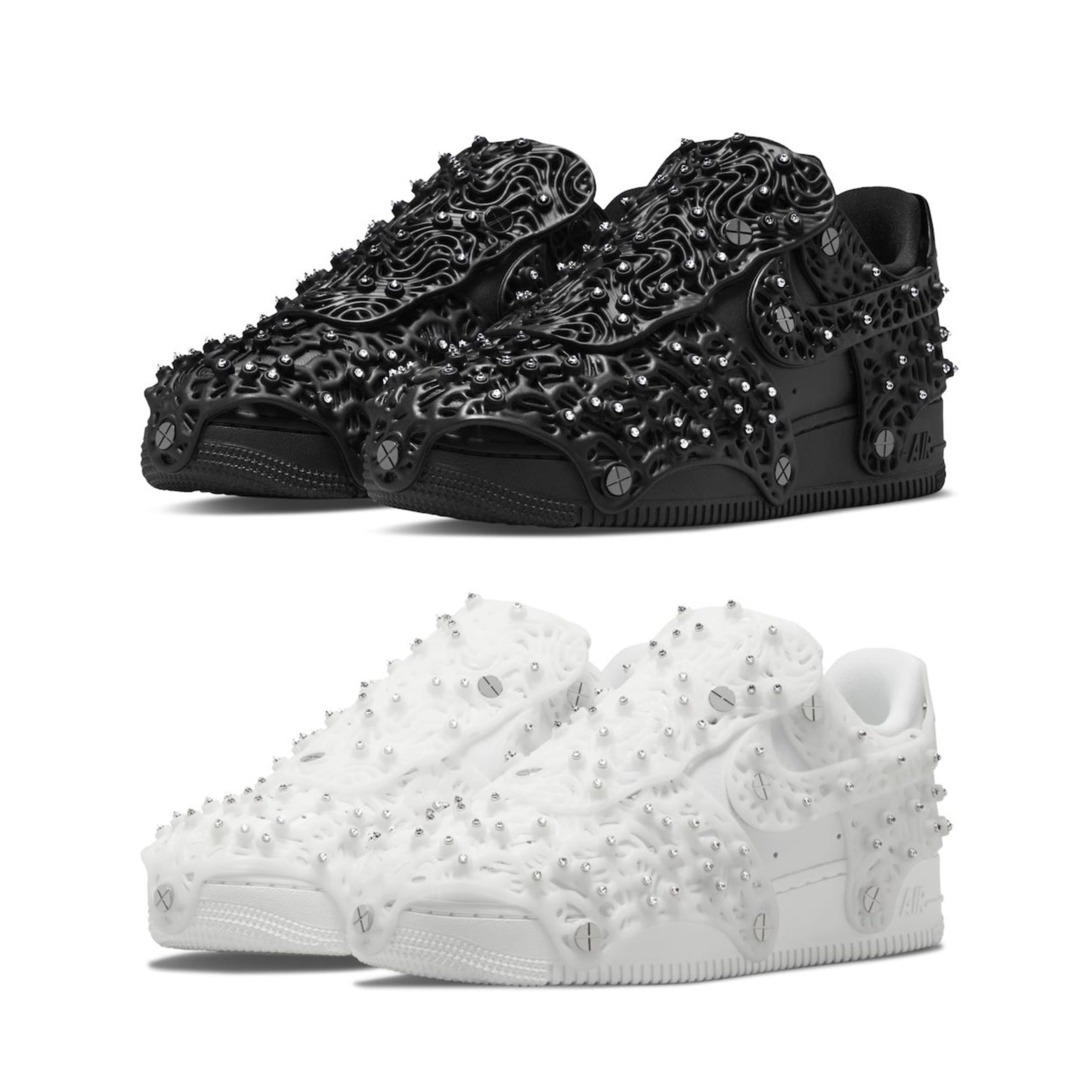(W) Nike x Swarovski Air Force 1 LXX Triple White, (W) Nike x Swarovski Air Force 1 LXX Triple Black 착용 스타일 - 2