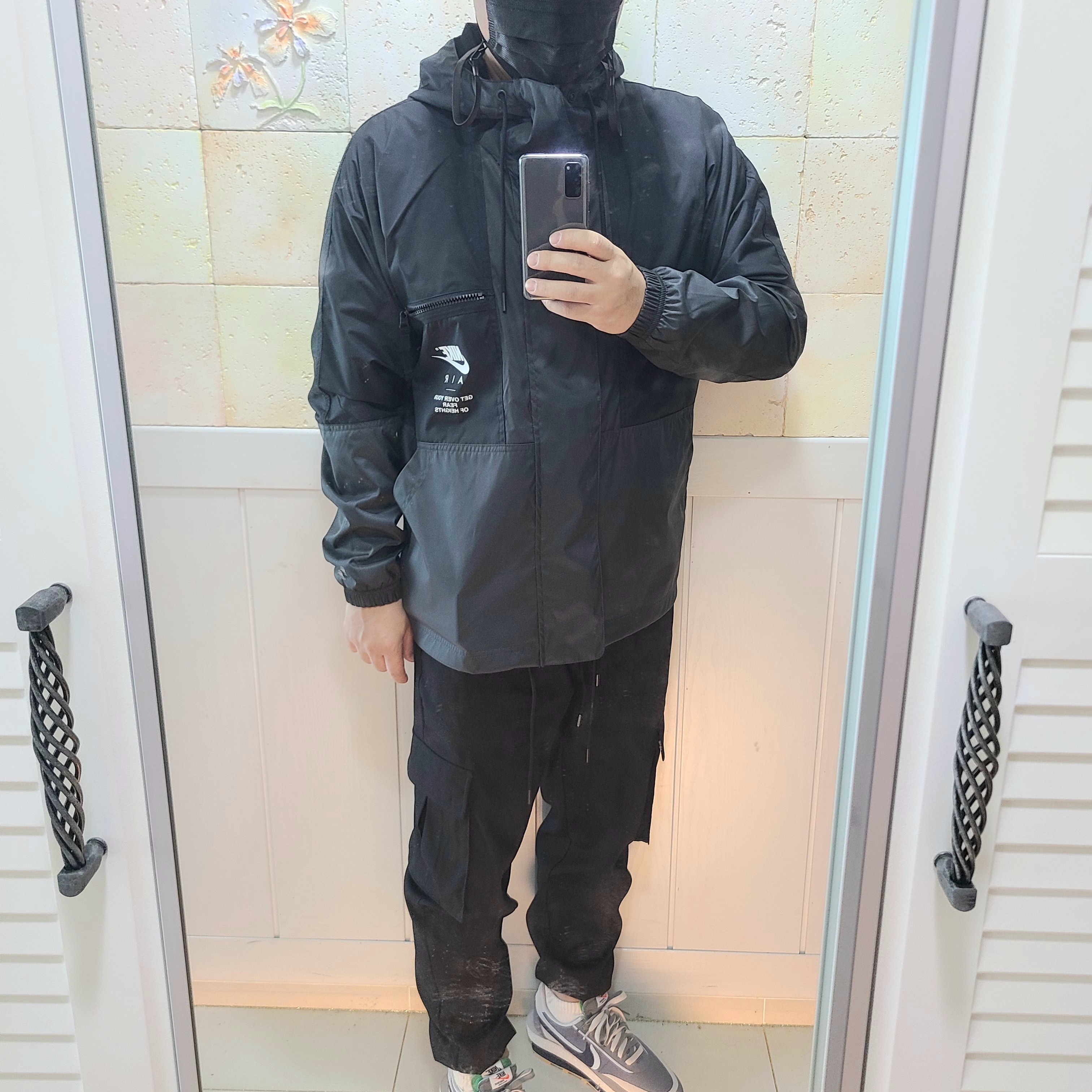 Nike x Sacai x Clot LDWaffle Cool Grey, Jordan 1 Mid Bred Banned 2020 착용 스타일 - 3