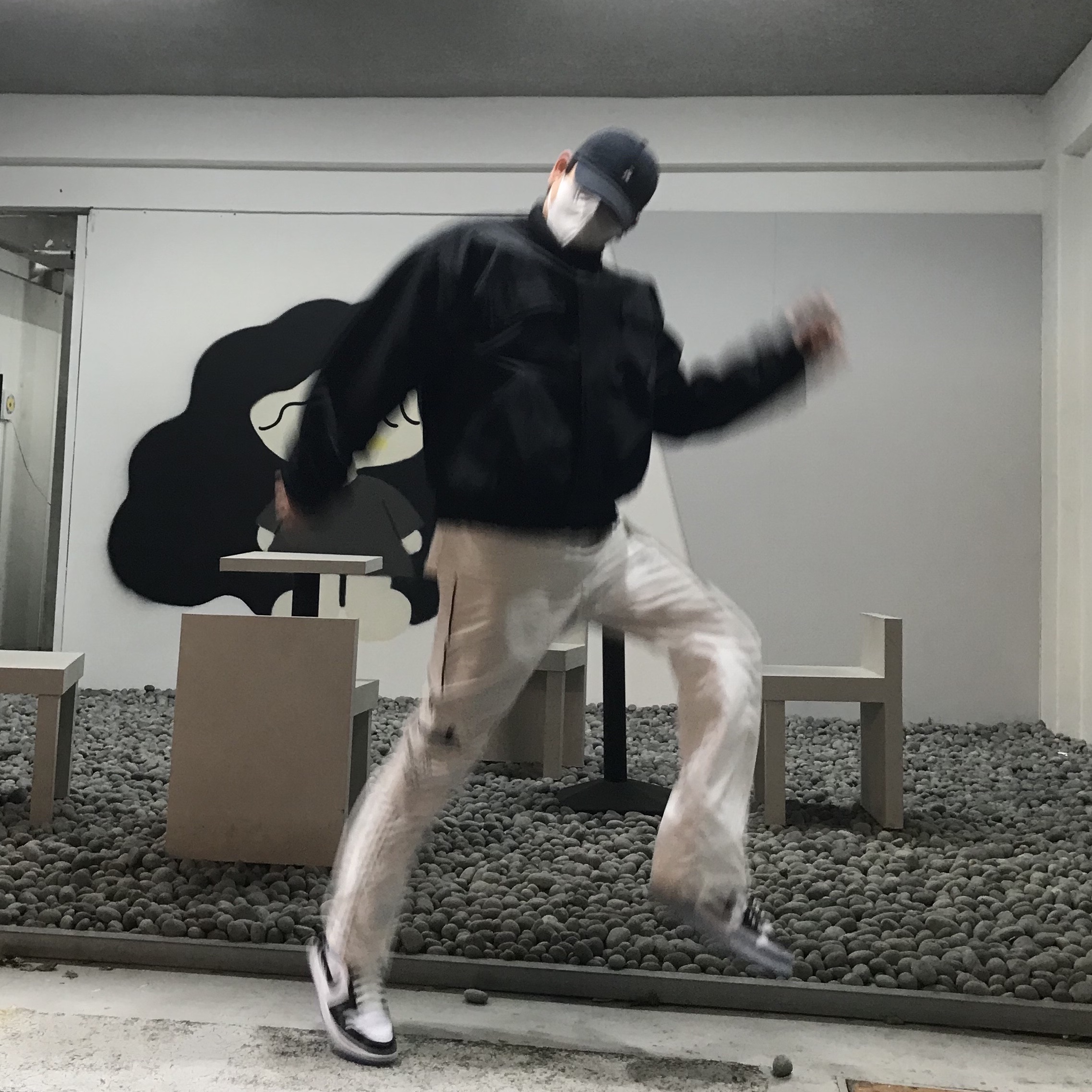 (W) Jordan 1 Mid White Black University Blue 착용 스타일