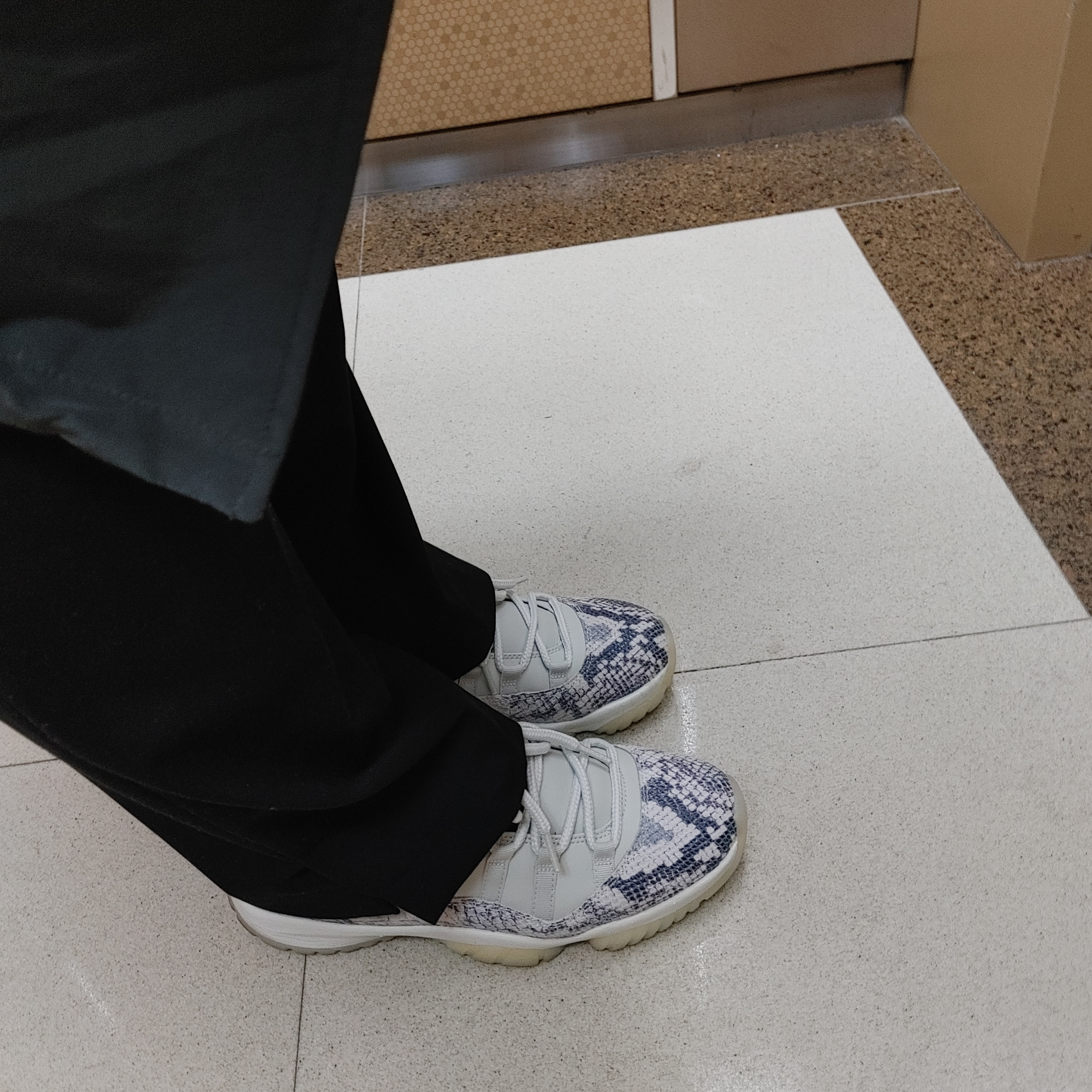 Jordan 11 Retro Low Snake Light Bone 착용 스타일 - 2