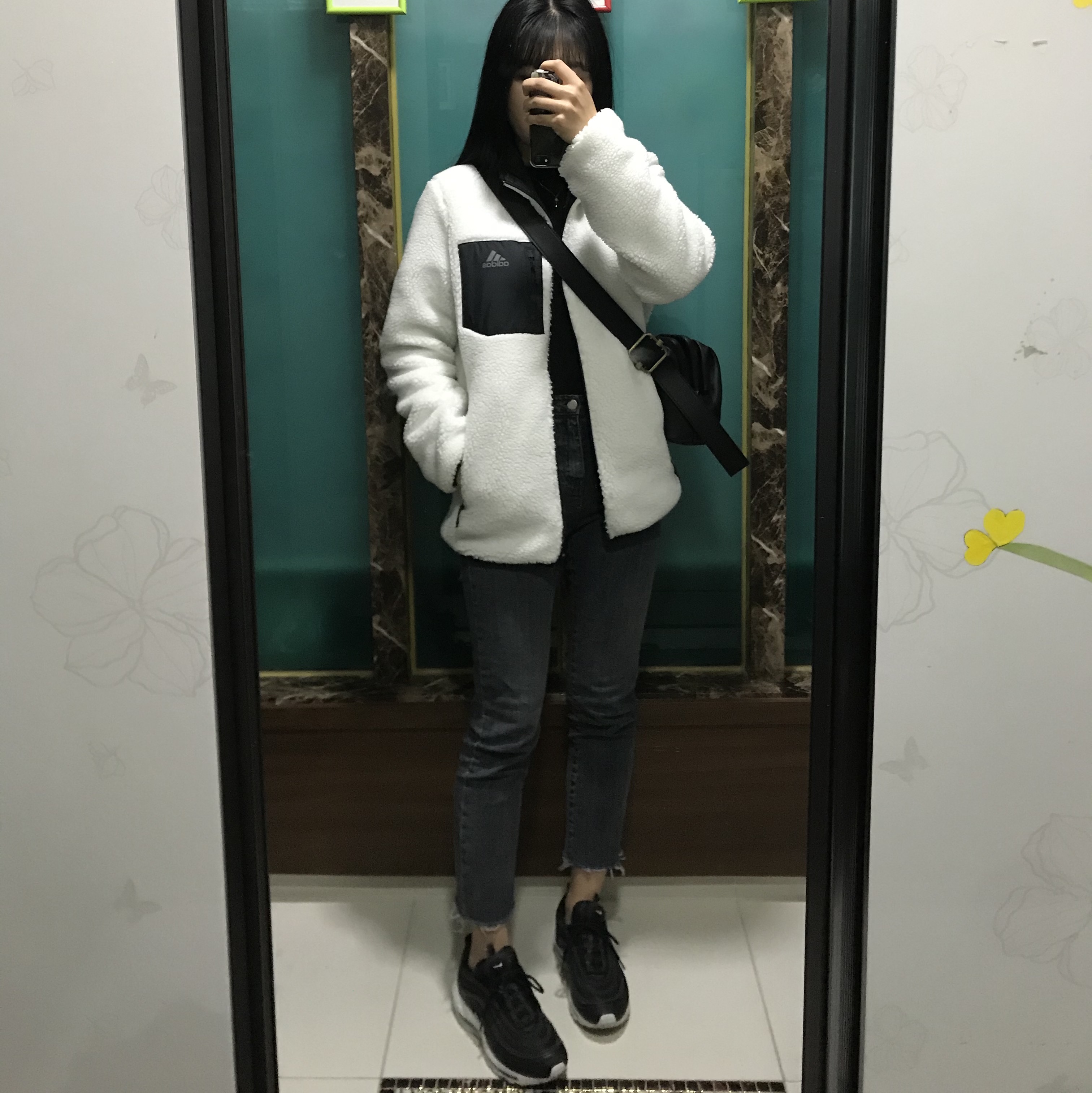 (W) Nike Air Max 97 Black White 착용 스타일