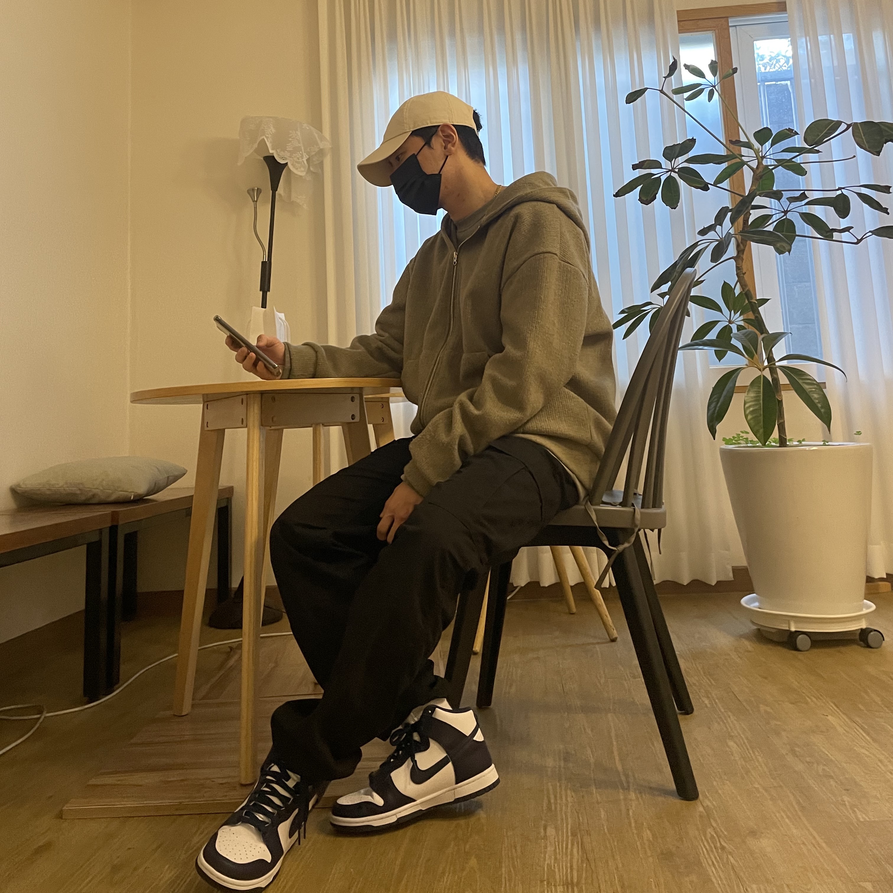 Nike Dunk High Retro Championship Navy 착용 스타일