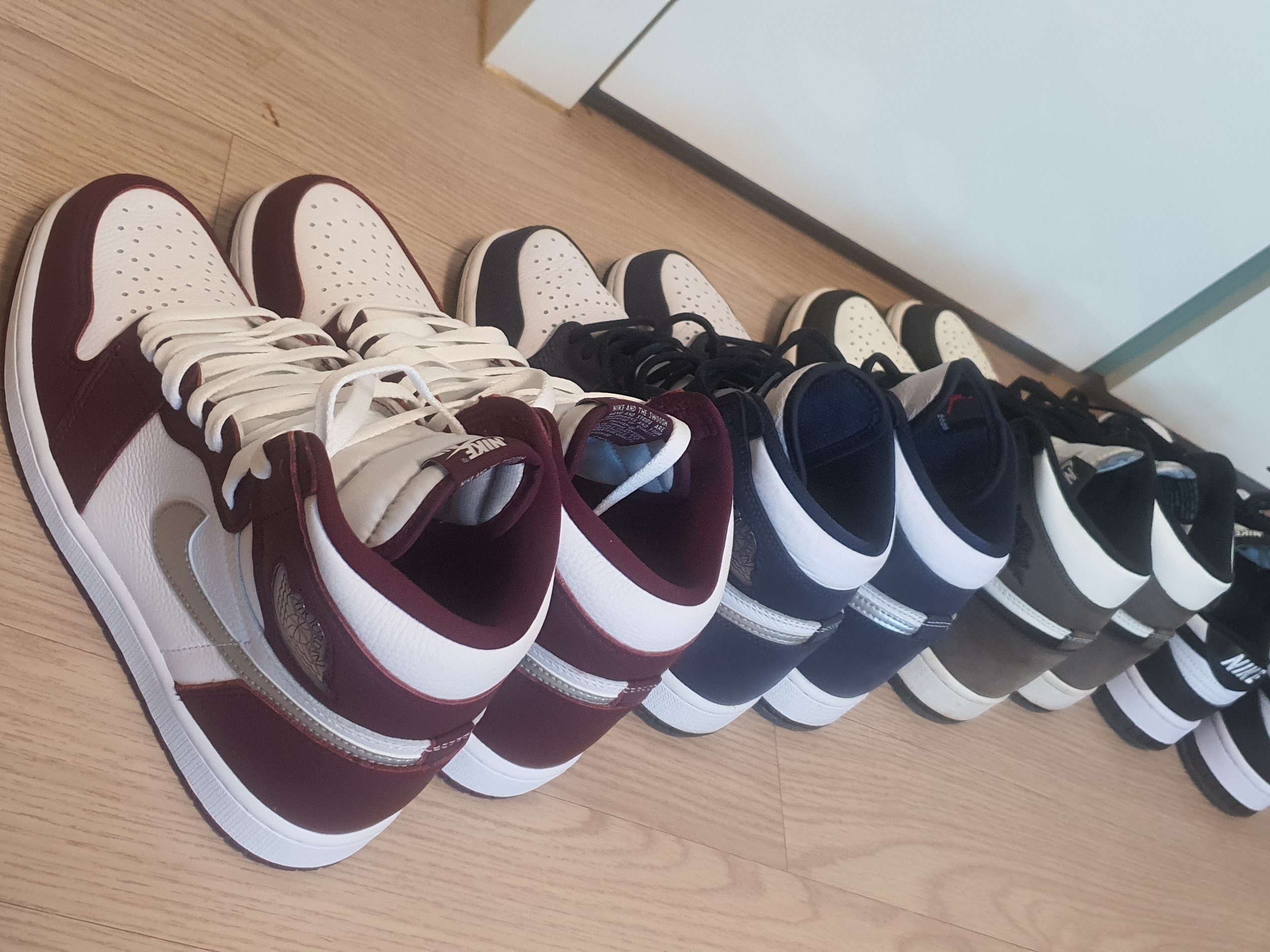 Jordan 1 Retro High OG Bordeaux, Jordan 1 Retro High OG CO.JP Midnight Navy 착용 스타일