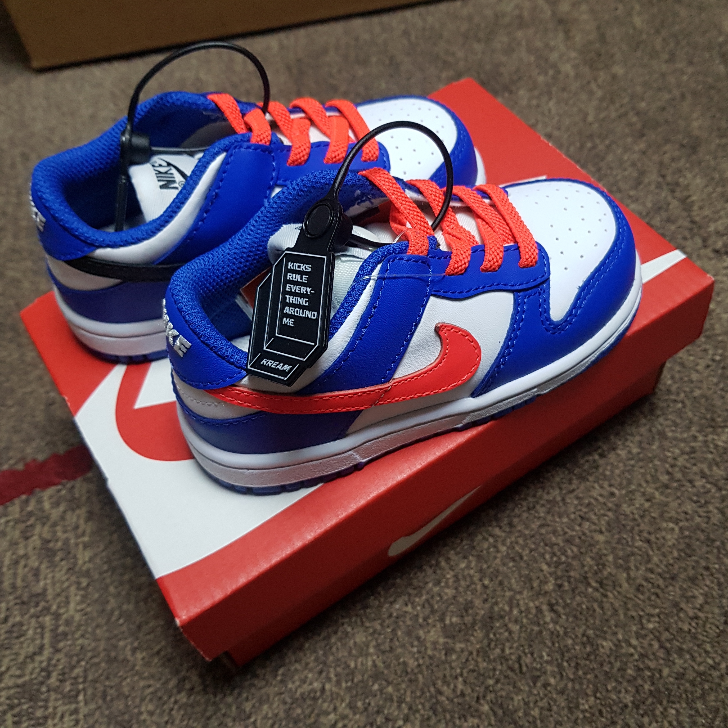 (TD) Nike Dunk Low Bright Crimson Game Royal 착용 스타일