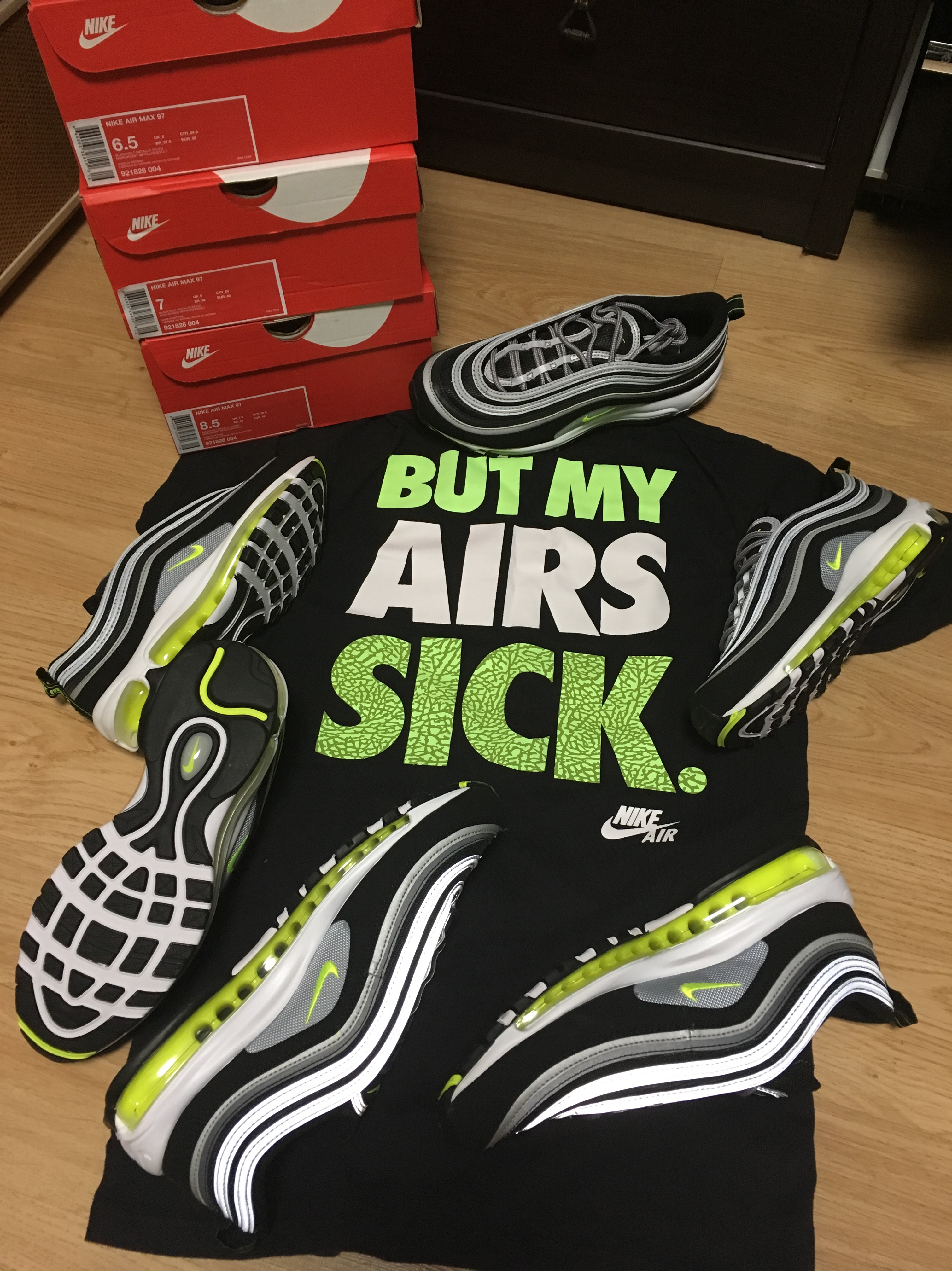 Nike Air Max 97 OG Black Volt Asia 착용 스타일