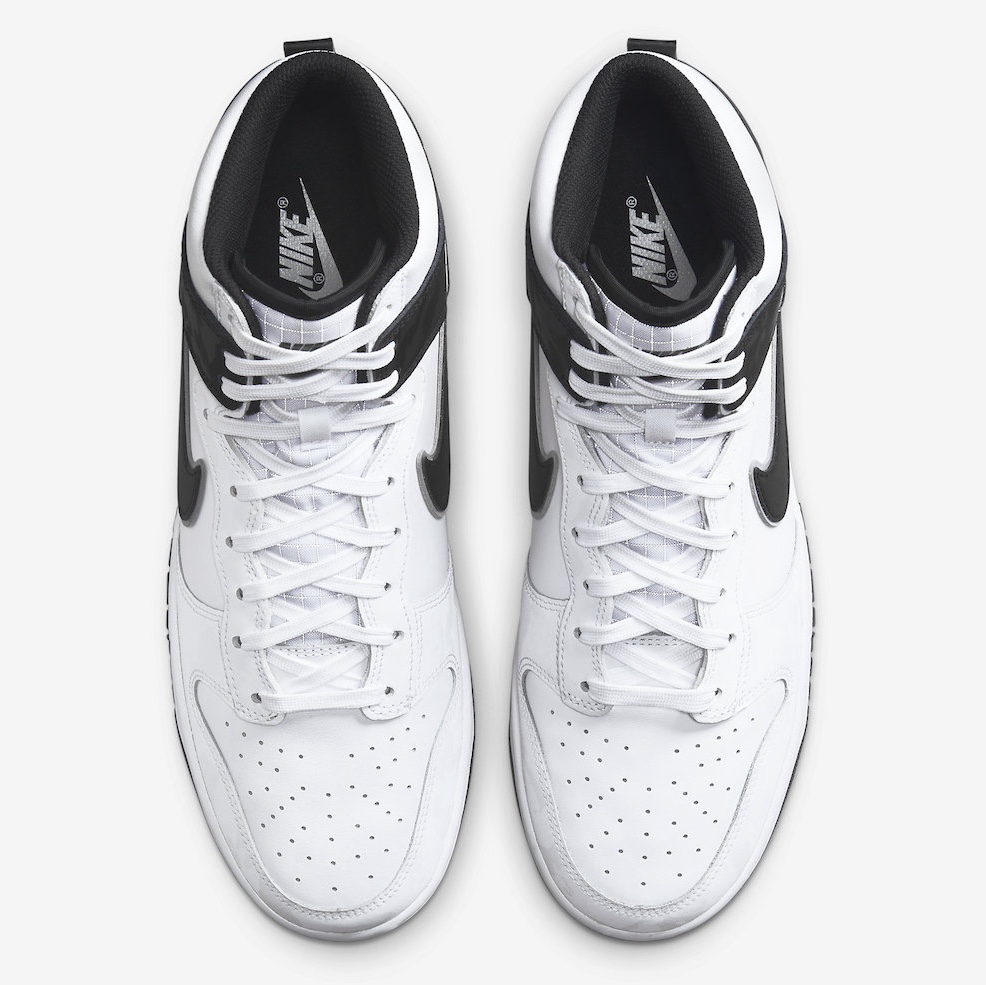 Nike Dunk High Retro Black and White 착용 스타일 - 4