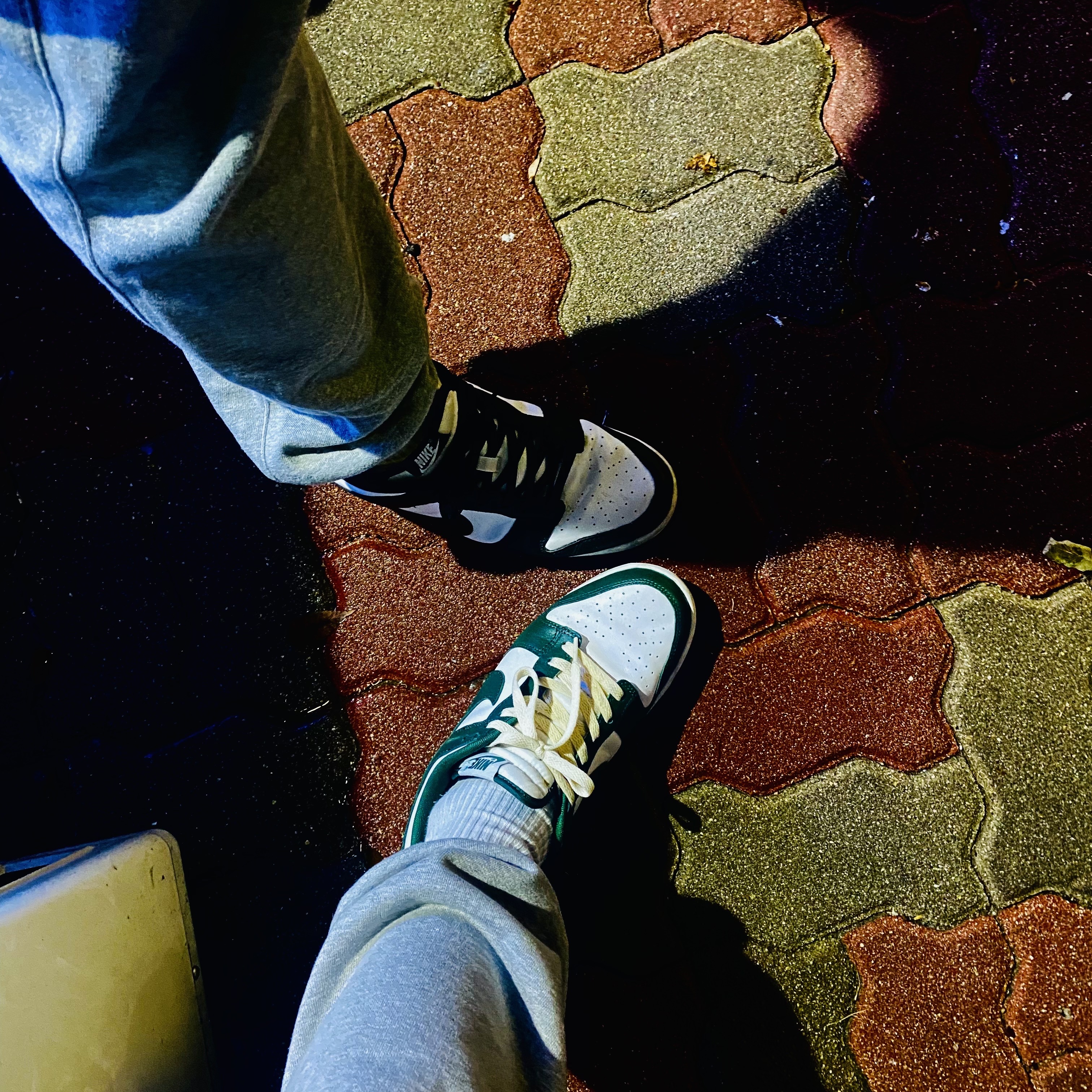 Nike Dunk Low Retro Varsity Green, Nike Dunk Low Retro Black 착용 스타일