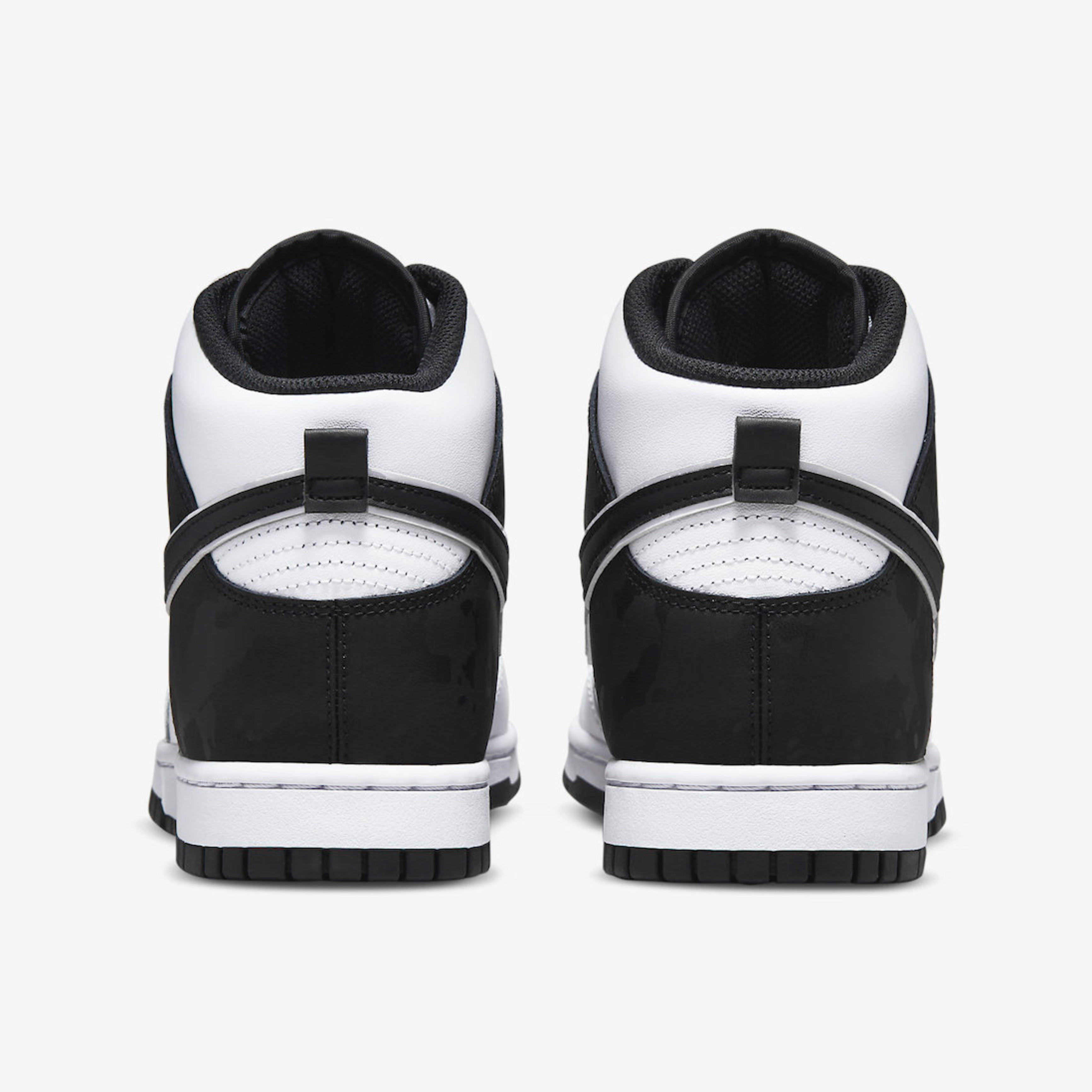 Nike Dunk High Retro Black and White 착용 스타일 - 5