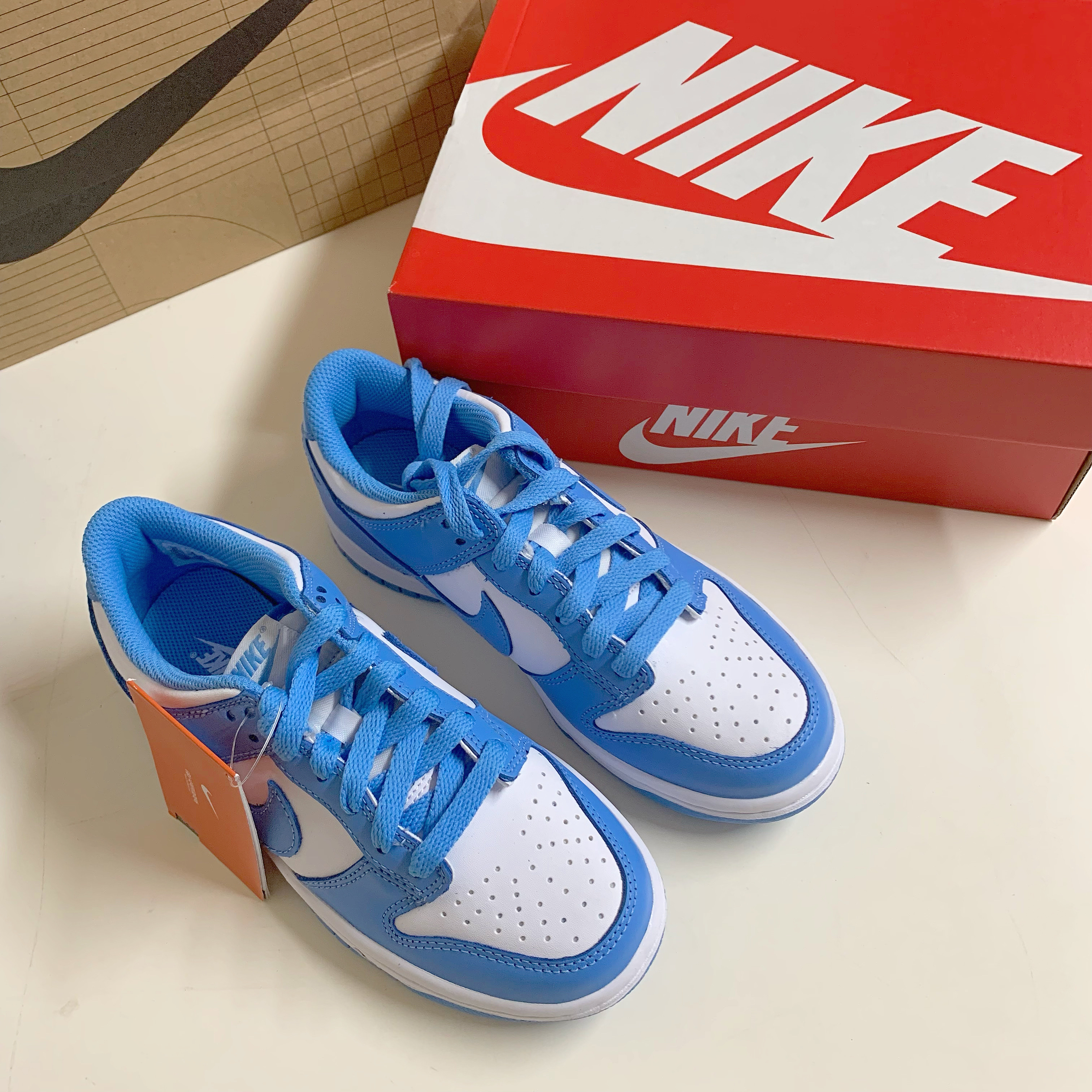 (PS) Nike Dunk Low University Blue, Nike Dunk Low Retro University Blue 착용 스타일