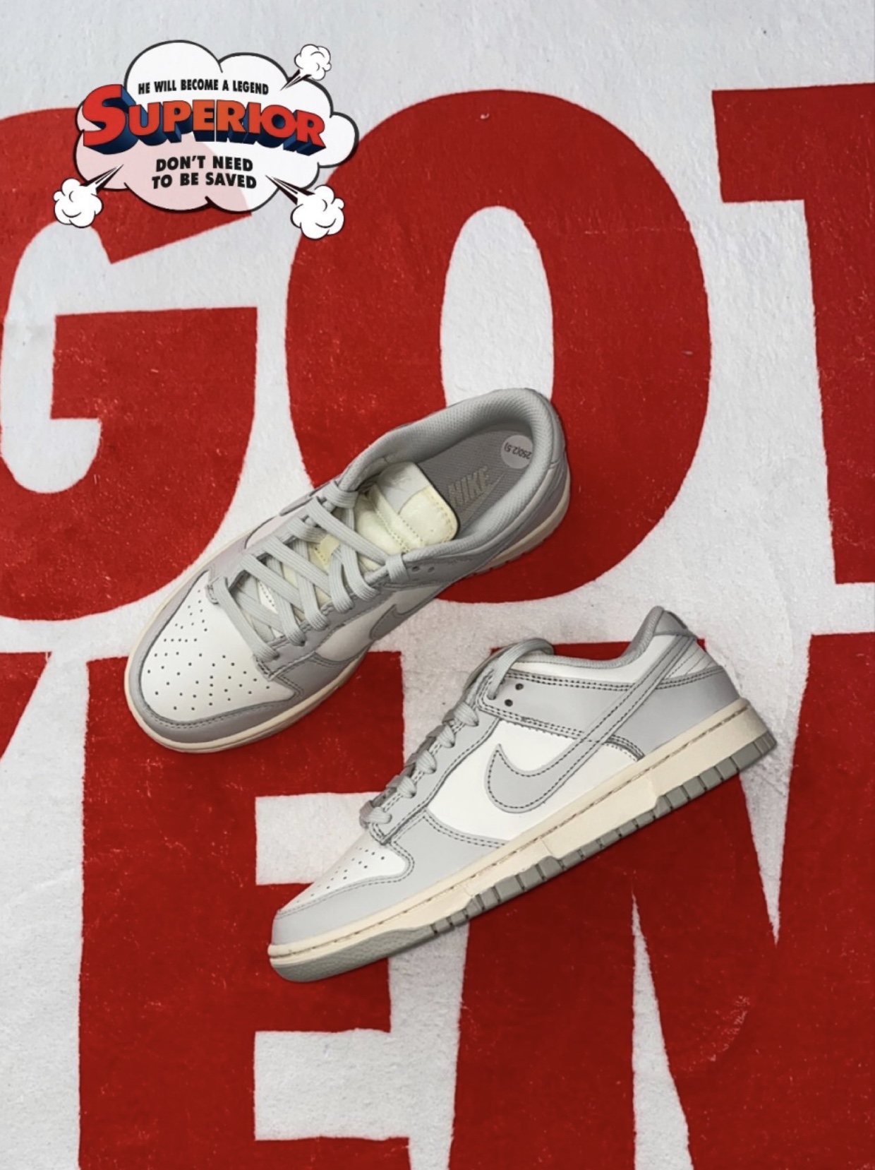 (W) Nike Dunk Low Light Bone 착용 스타일 - 2