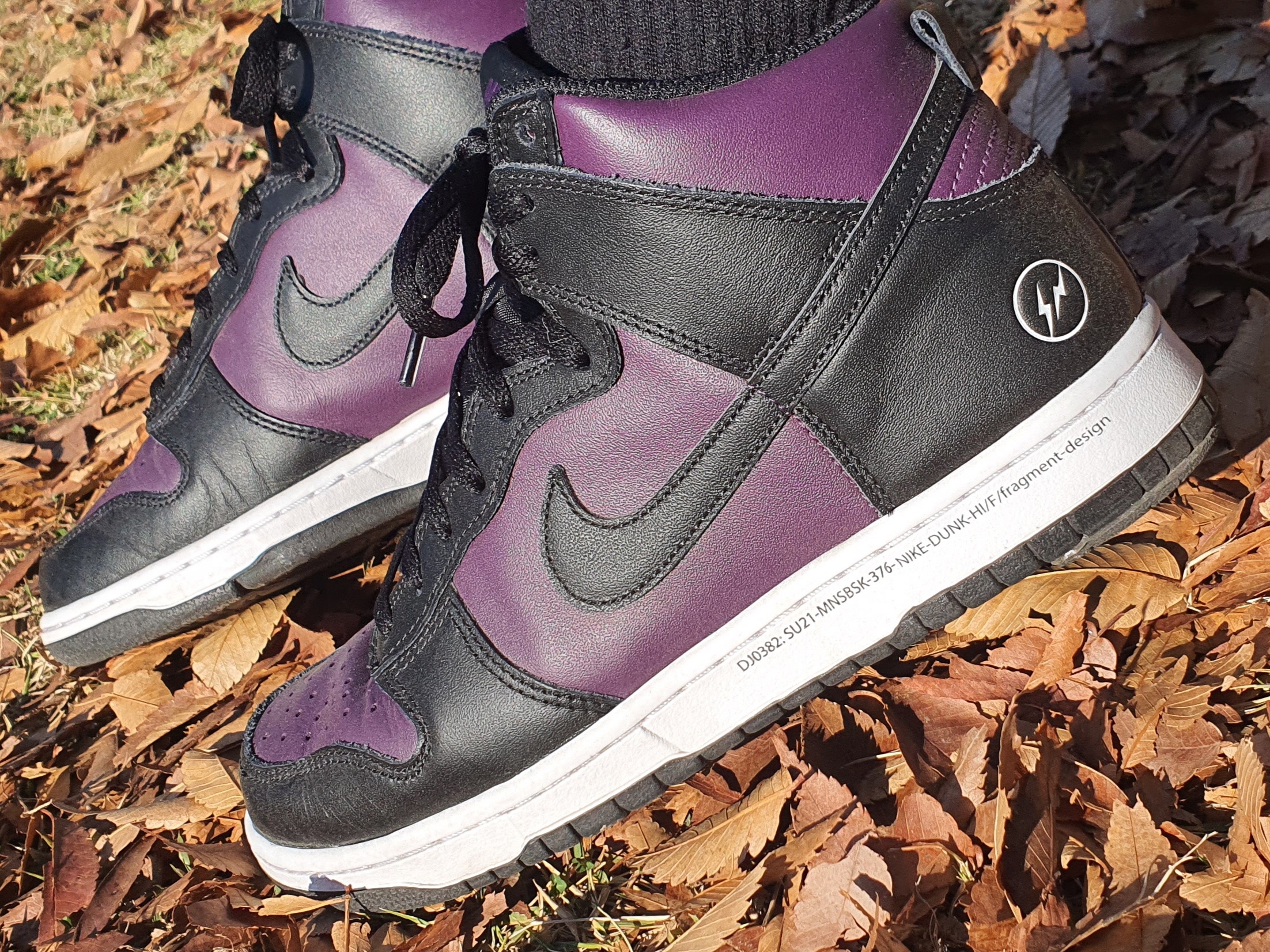 Nike x Fragment Dunk High Black 착용 스타일