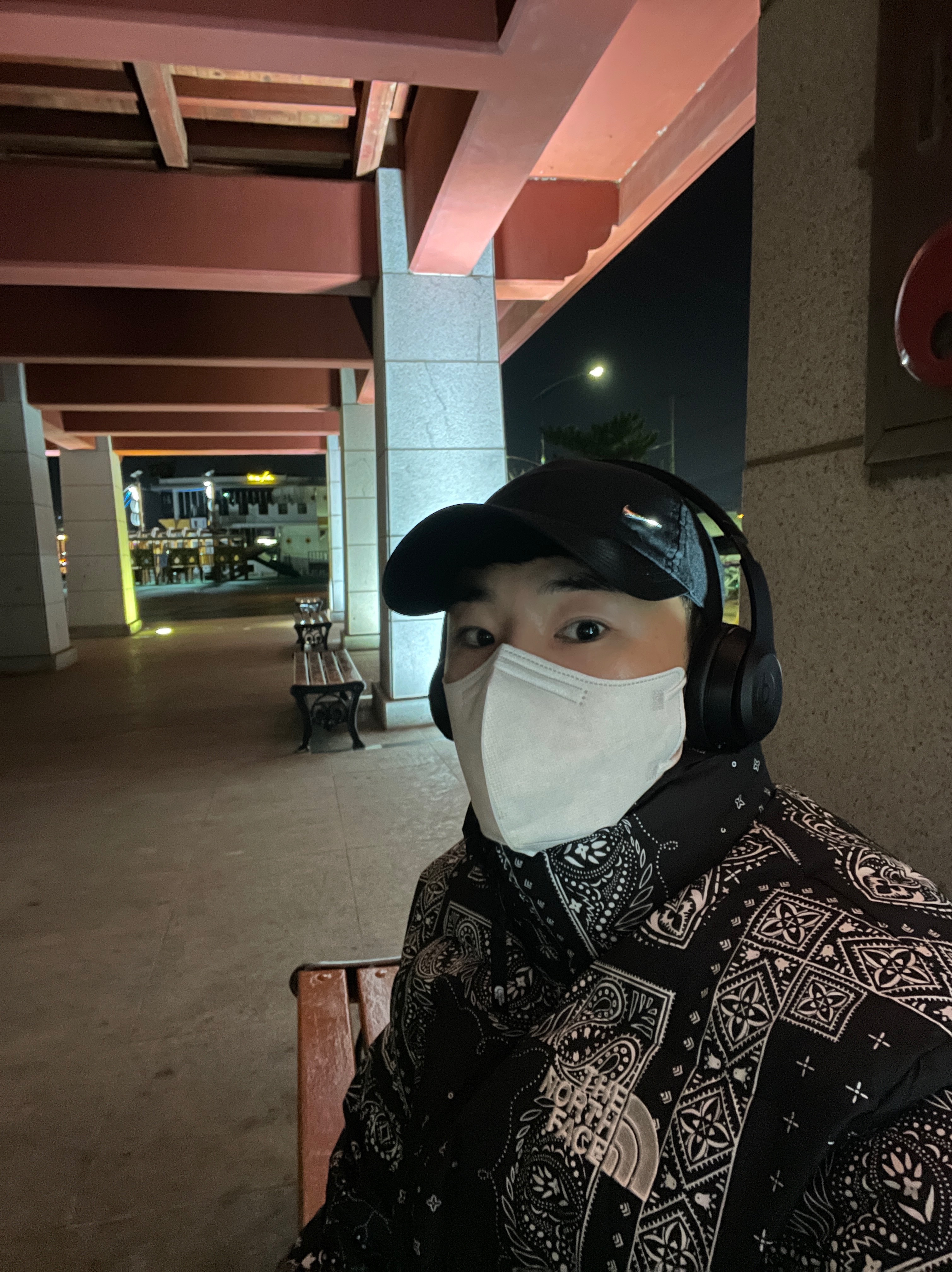The North Face Nuptse Down Jacket Black 착용 스타일