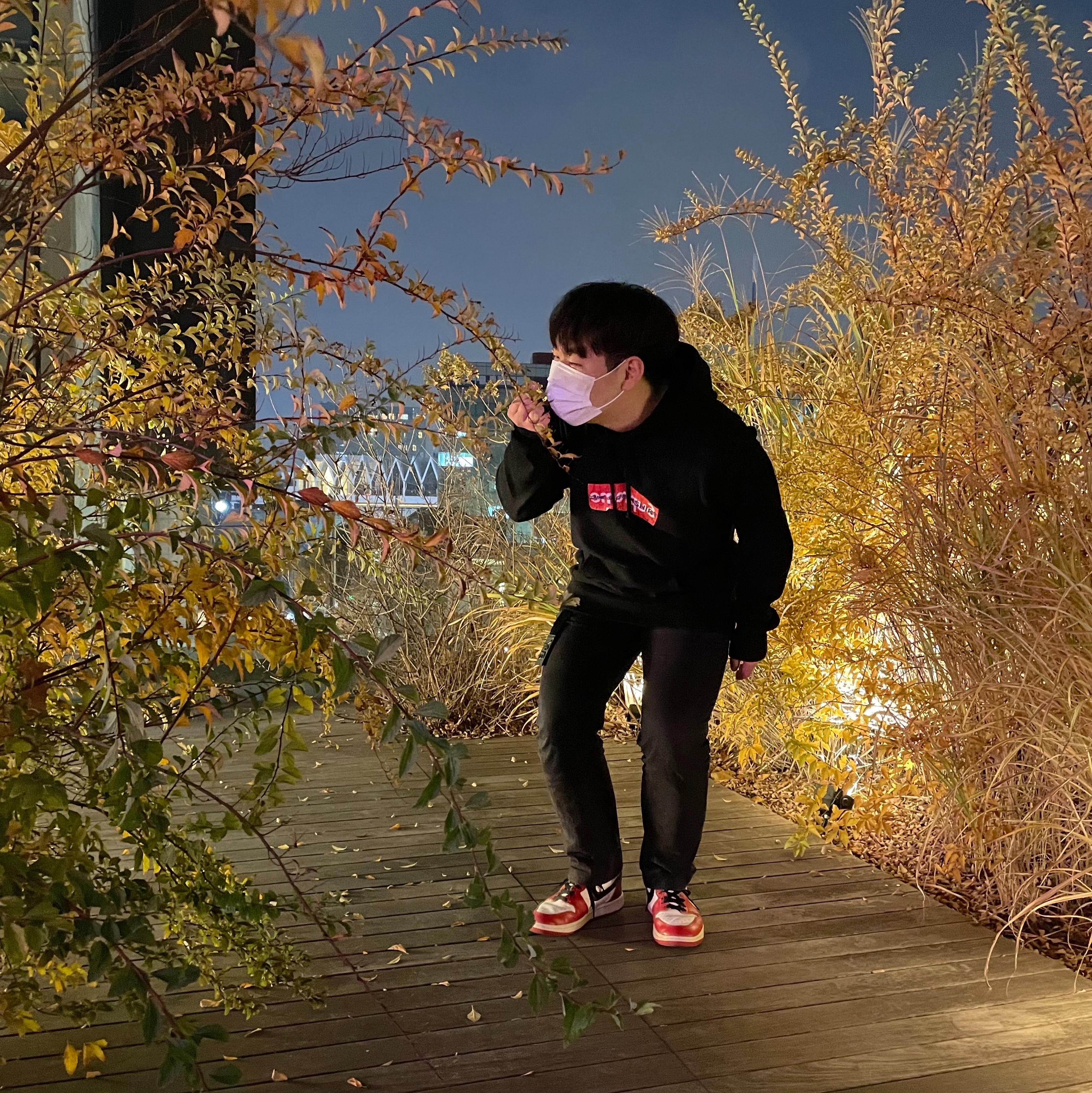 Jordan 1 OG Chicago 1985, Supreme x Comme des Garcons Shirt Box Logo Hooded Sweatshirt Black - 17SS 착용 스타일 - 3