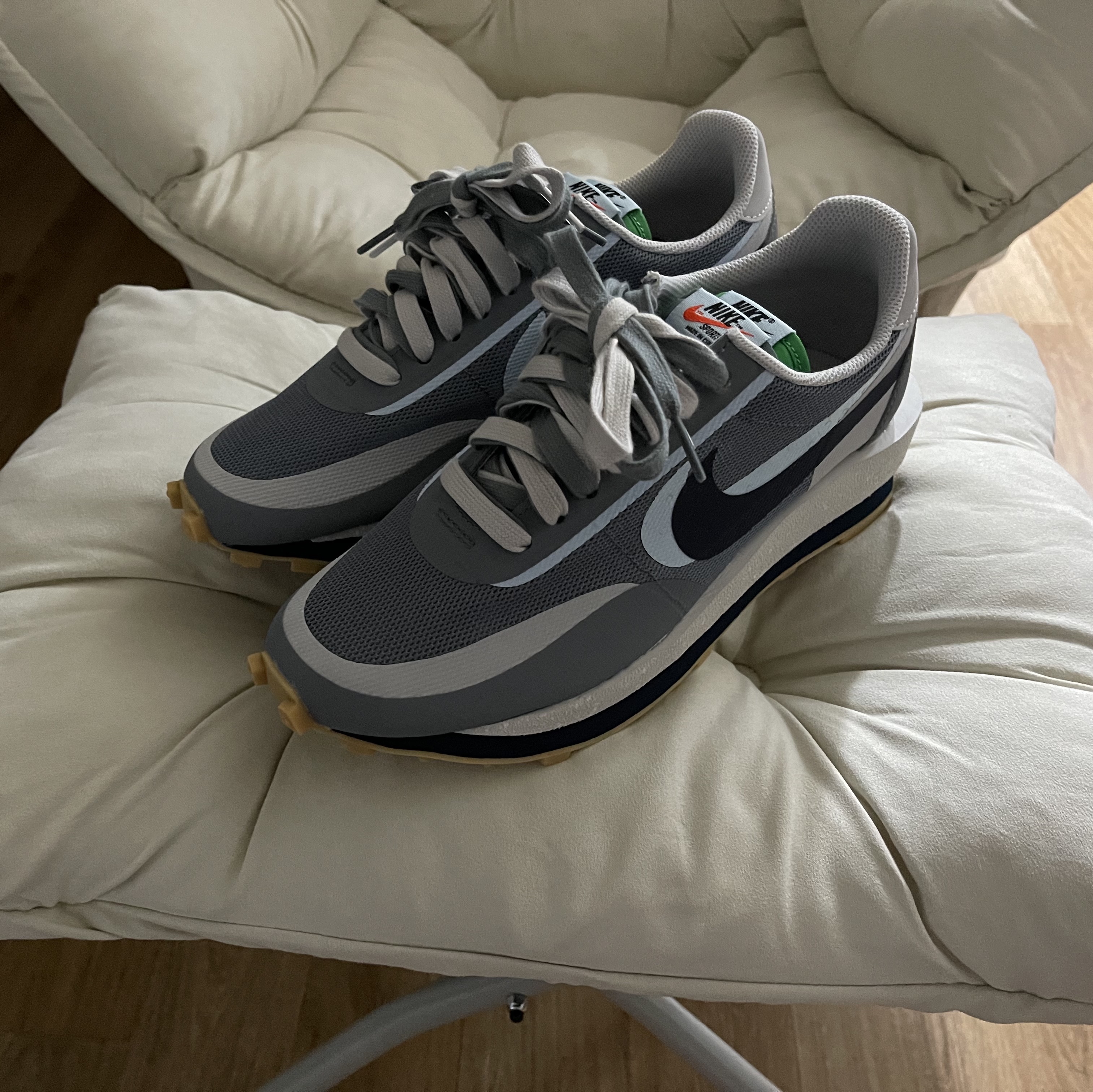 Nike x Sacai x Clot LDWaffle Cool Grey 착용 스타일