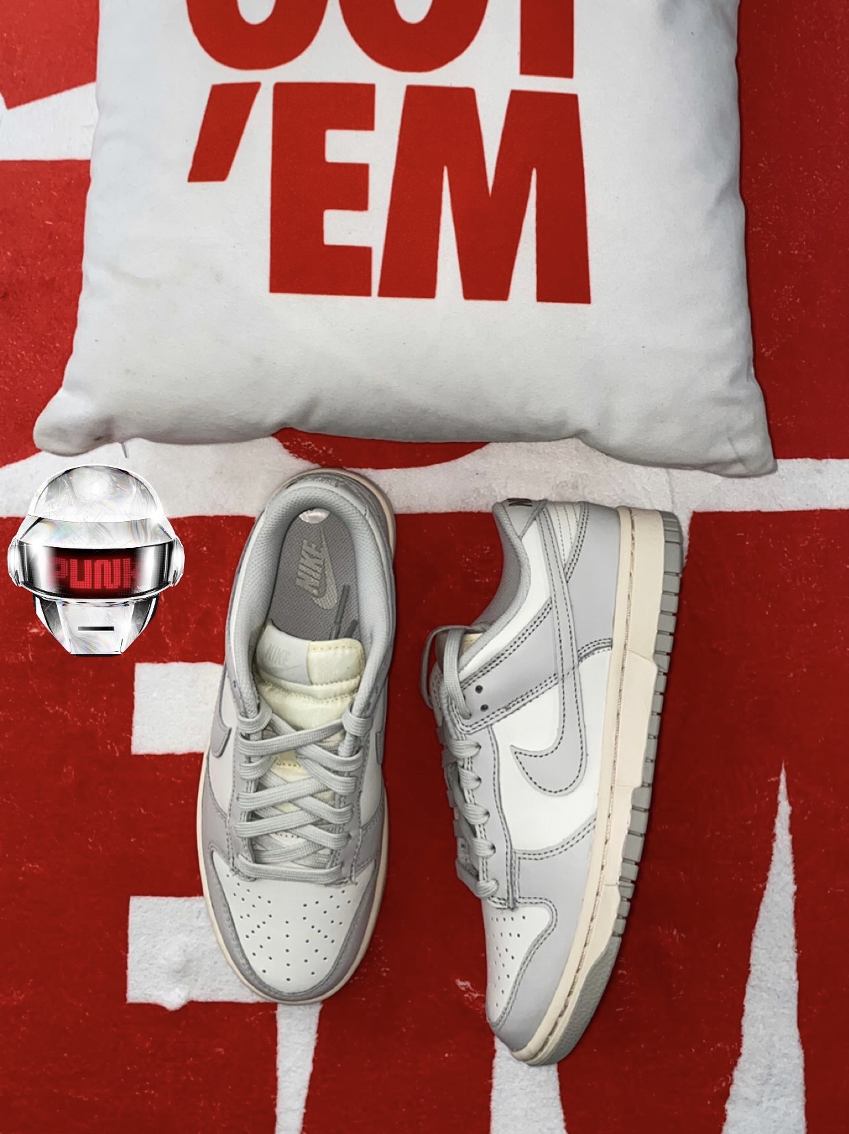 (W) Nike Dunk Low Light Bone 착용 스타일 - 4