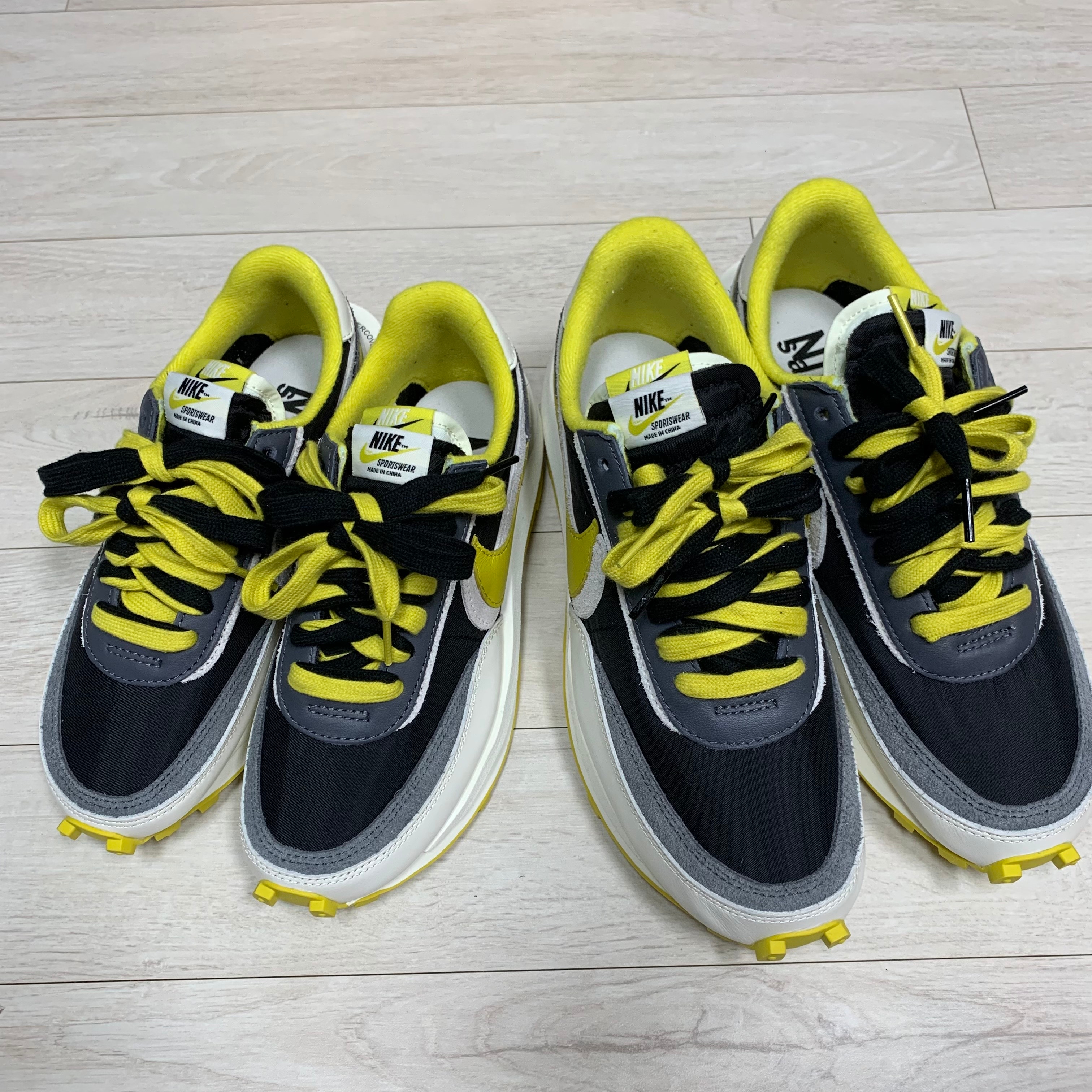 Nike x Sacai x Undercover LDWaffle Black Bright Citron 착용 스타일 - 2