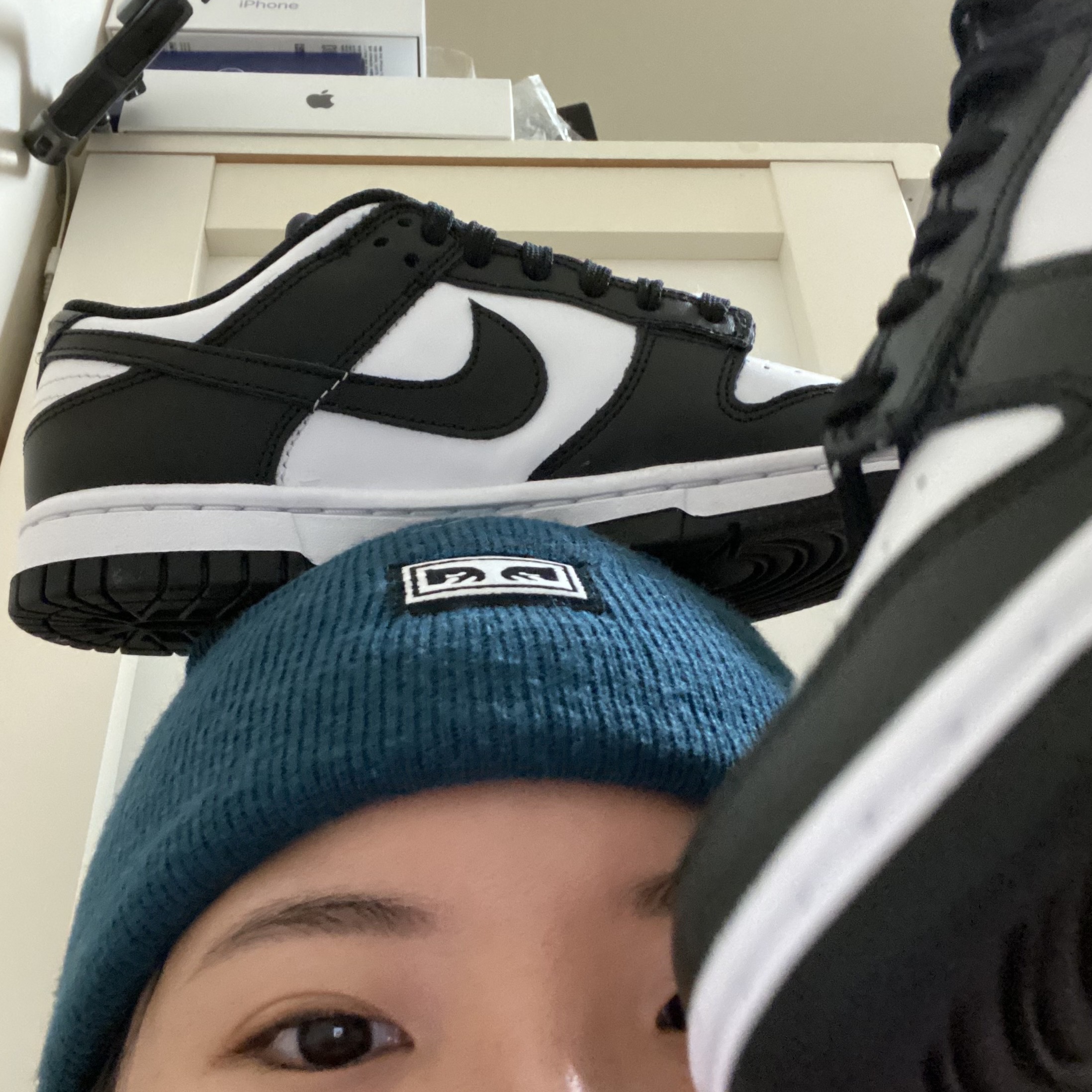 (W) Nike Dunk Low Black 착용 스타일 - 2