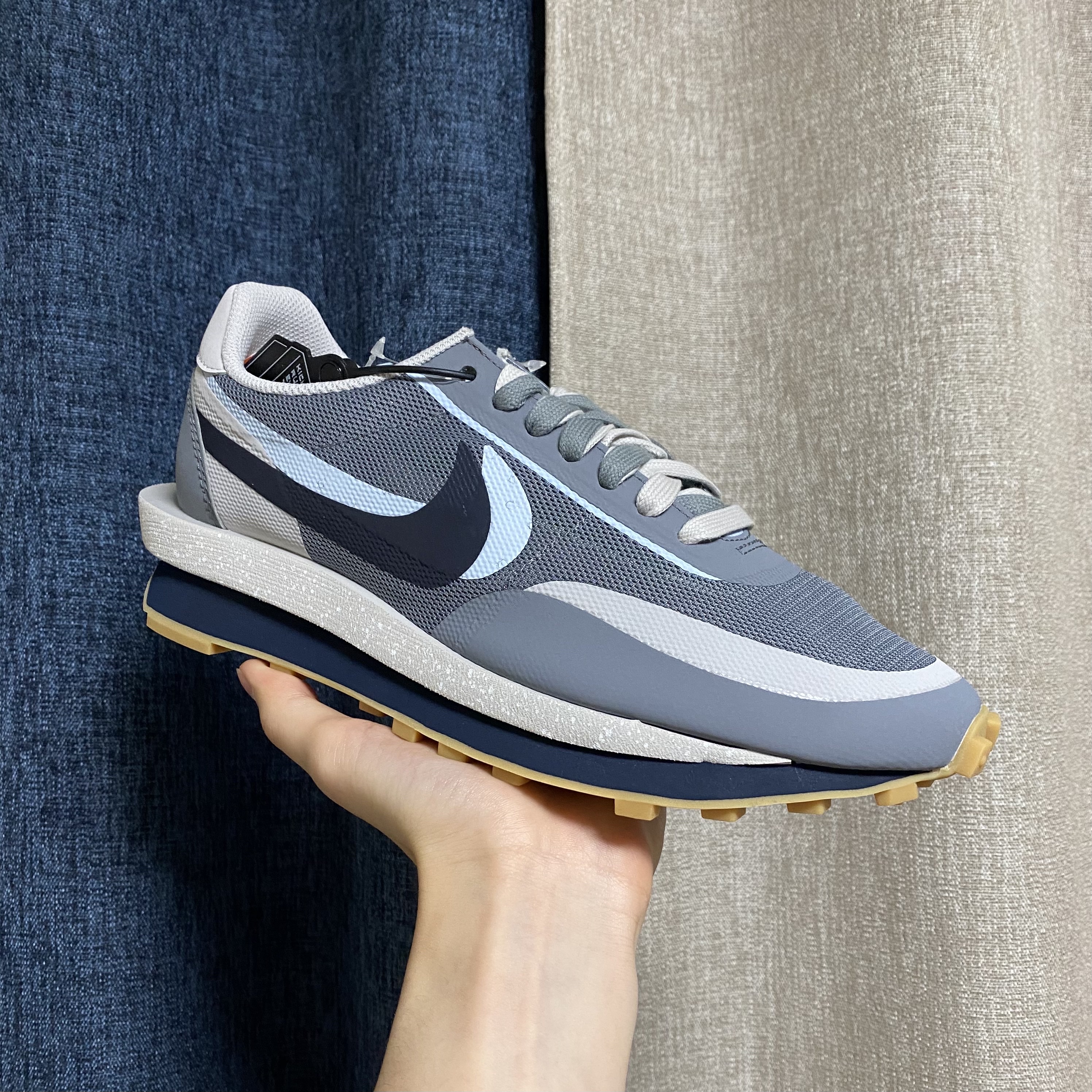Nike x Sacai x Clot LDWaffle Cool Grey 착용 스타일