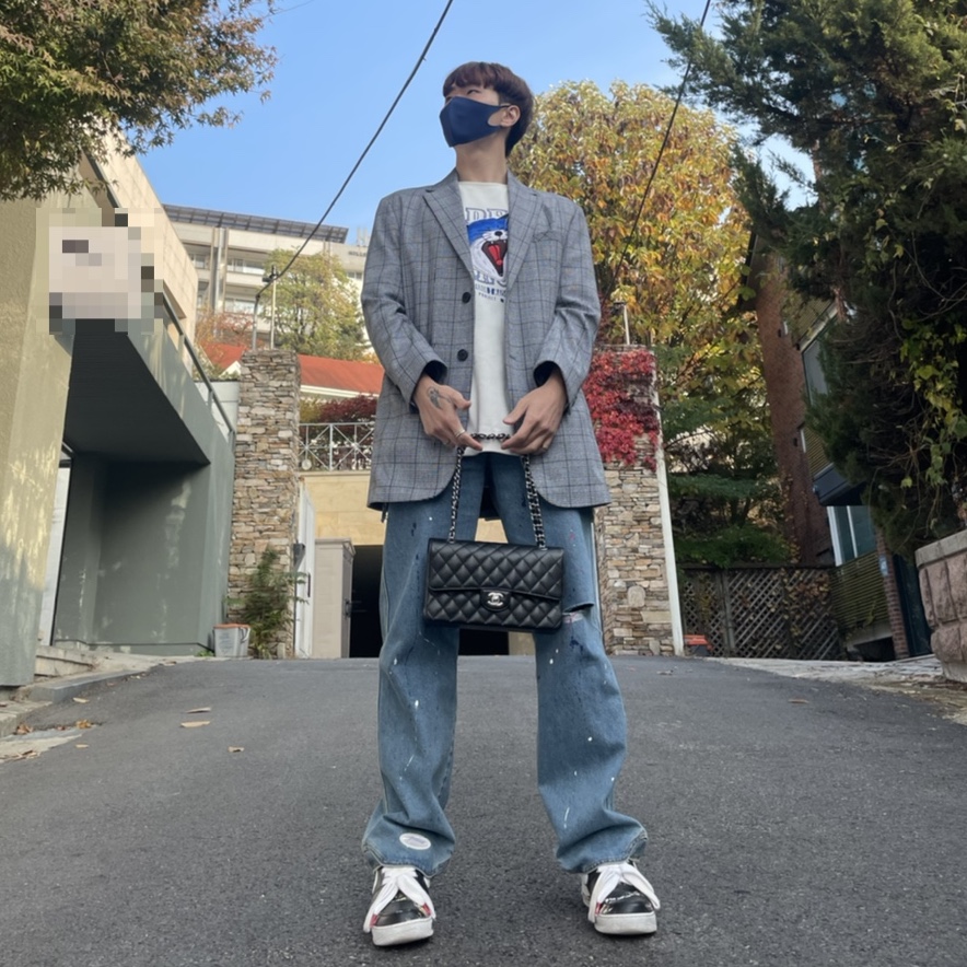 Chanel Medium Classic Handbag Grained Calfskin & Silver Black, Nike x Peaceminusone Air Force 1 Low Para-Noise ์ฐฉ์ฉ ์คํ์ผ