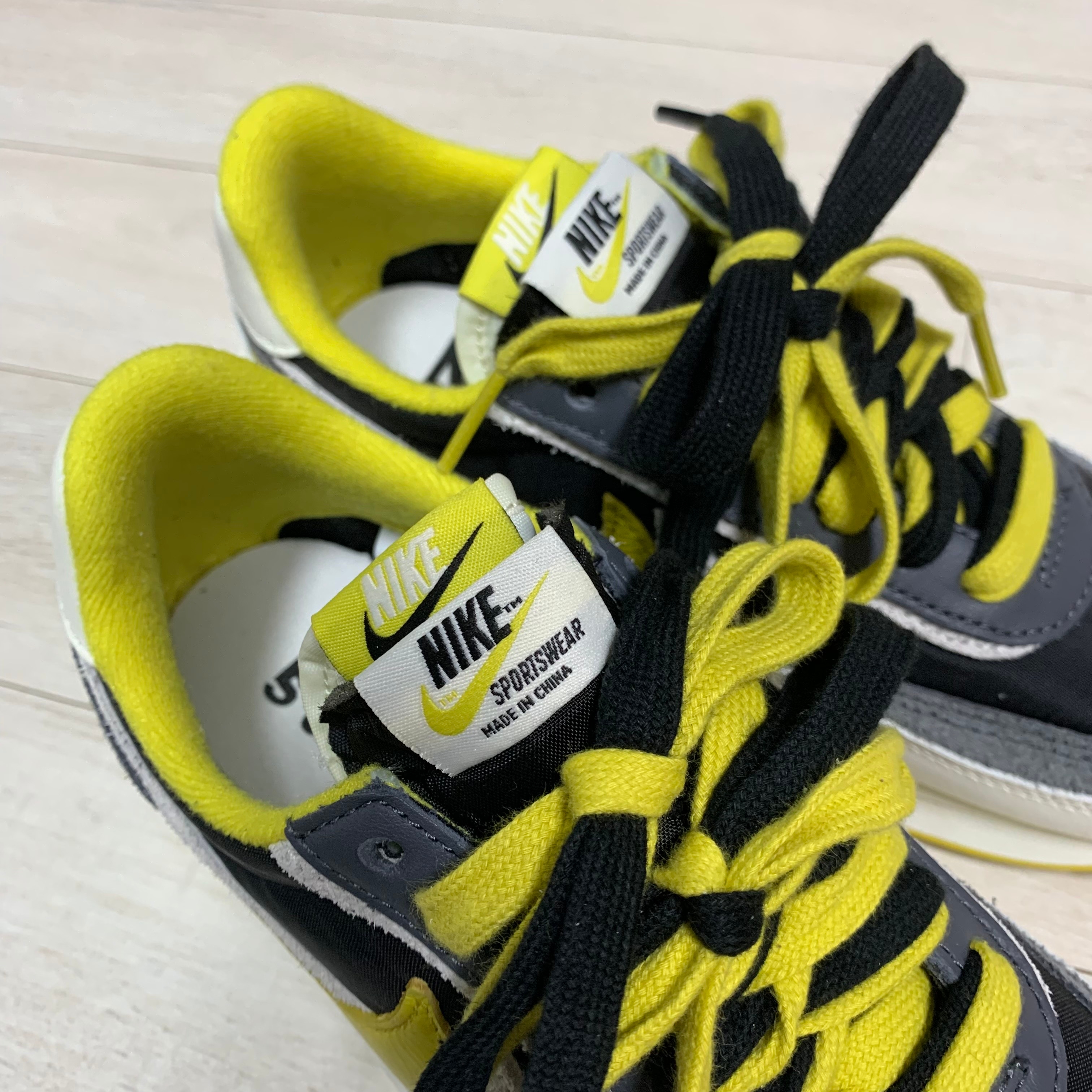 Nike x Sacai x Undercover LDWaffle Black Bright Citron 착용 스타일 - 5